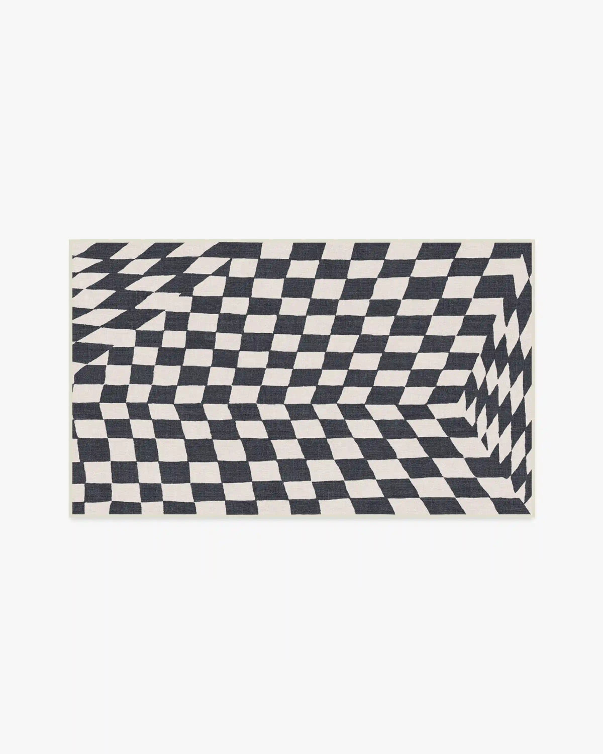 Ricardo Checkerboard Ivory & Black Rug by Humberto Leon