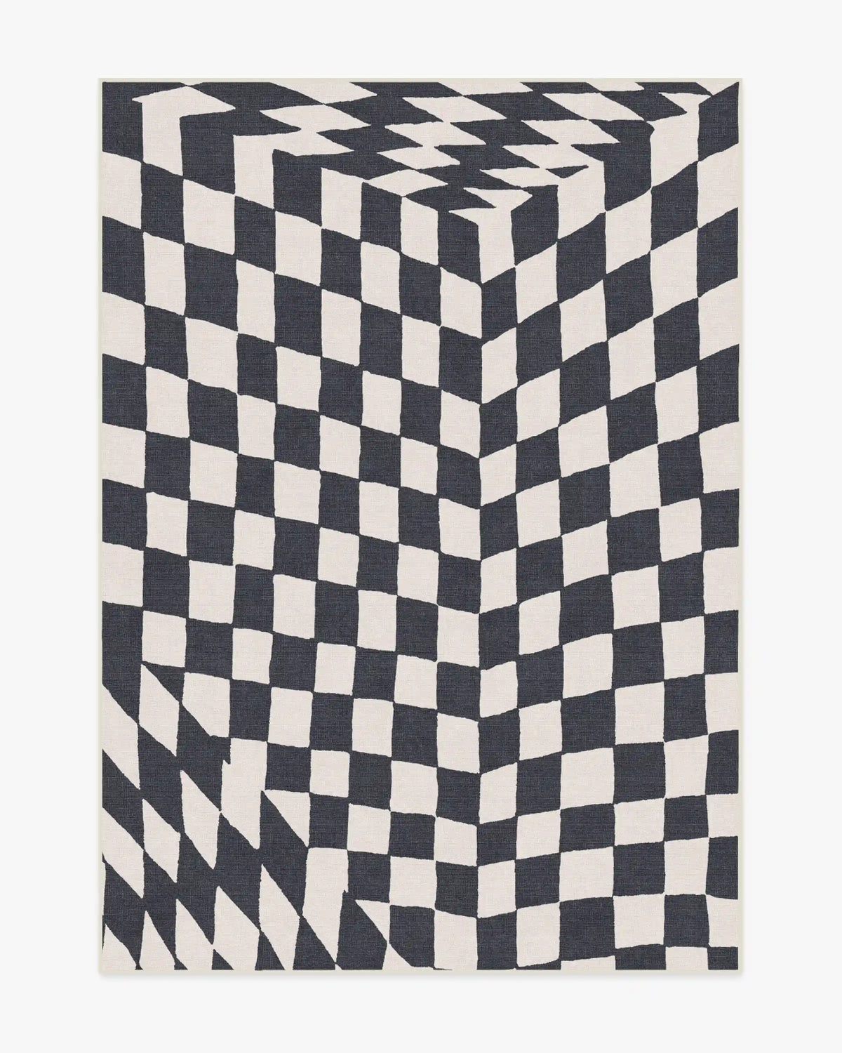 Ricardo Checkerboard Ivory & Black Rug by Humberto Leon