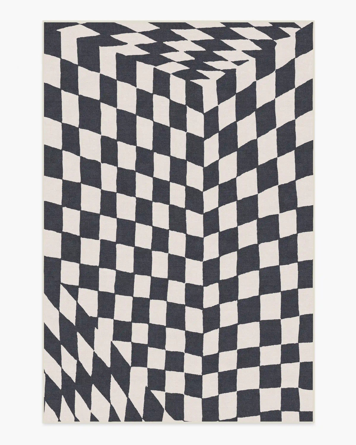 Ricardo Checkerboard Ivory & Black Rug by Humberto Leon