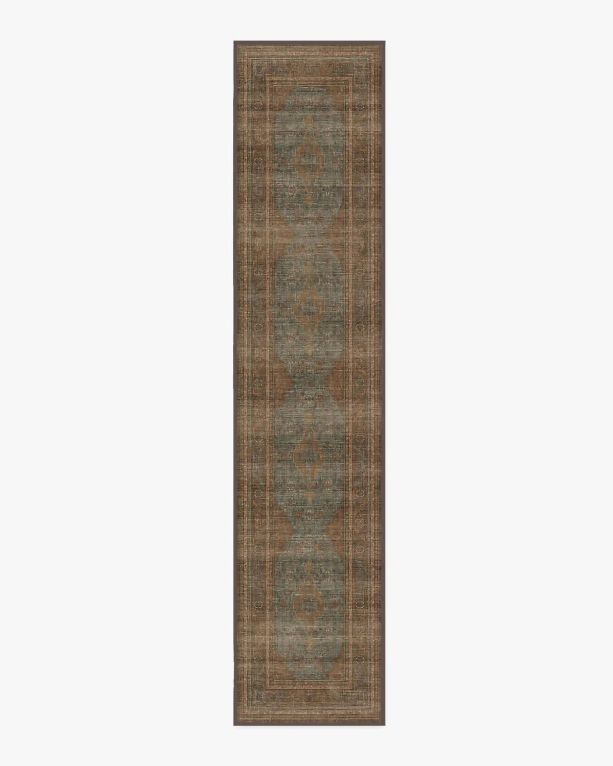 Rowan Teal Blue & Copper Rug