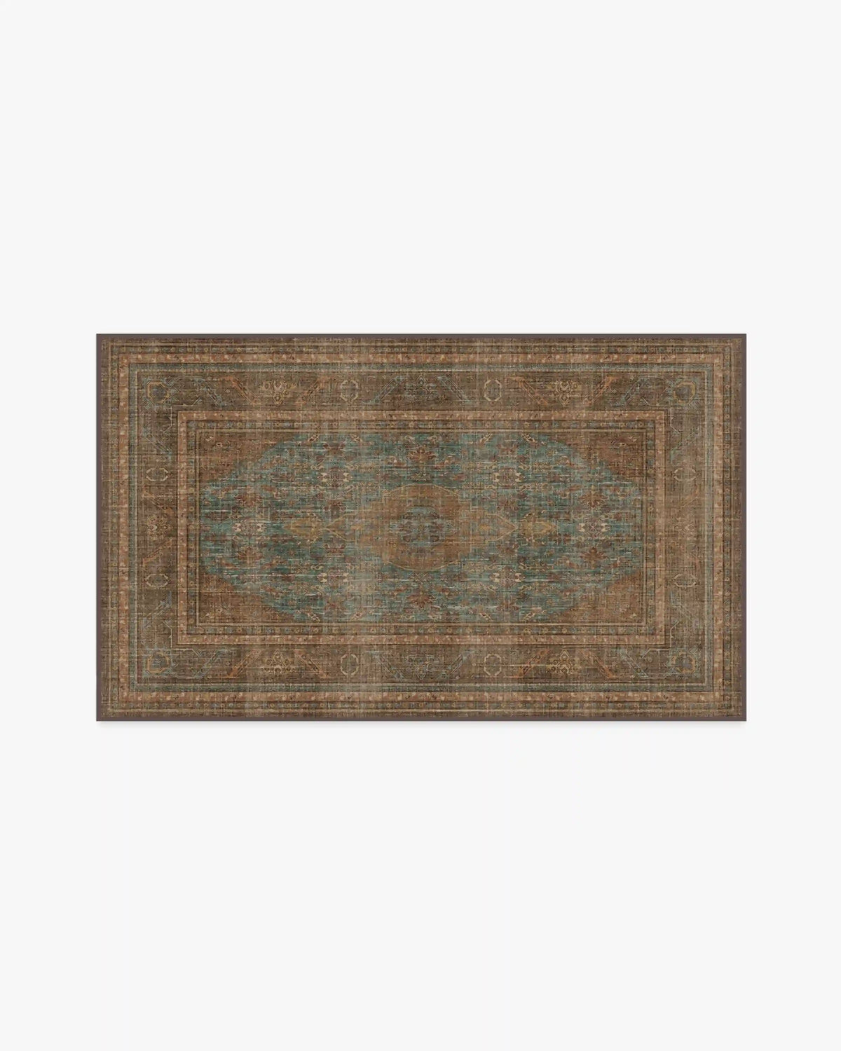 Rowan Teal Blue & Copper Rug