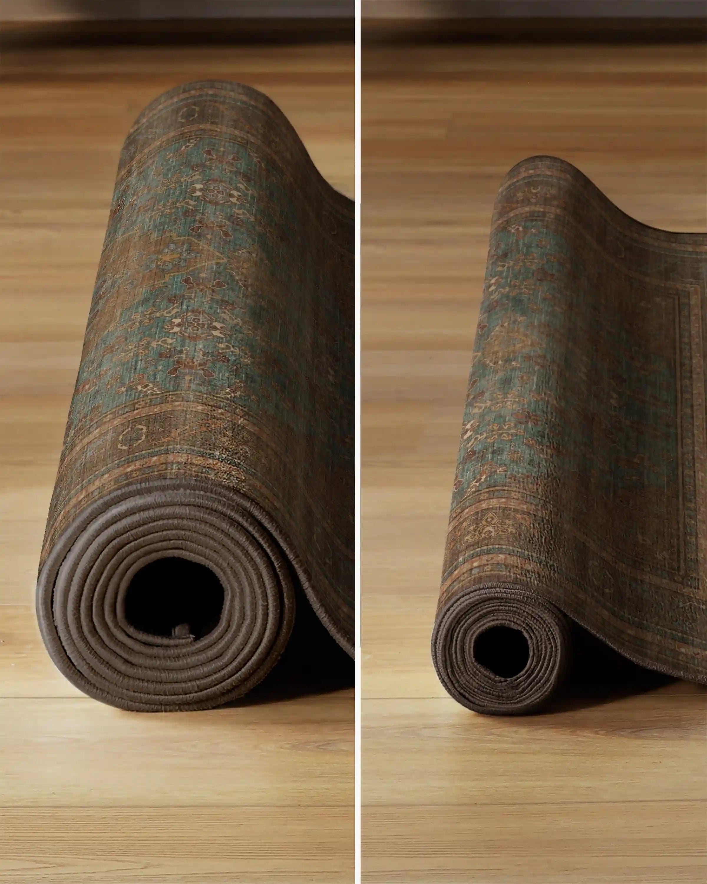 Rowan Teal Blue & Copper Rug