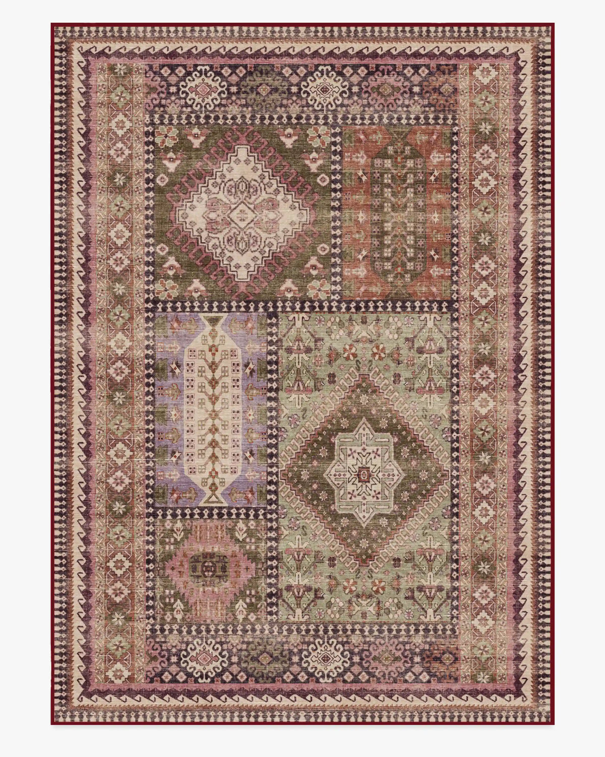 Rumi Mauve & Olive Rug