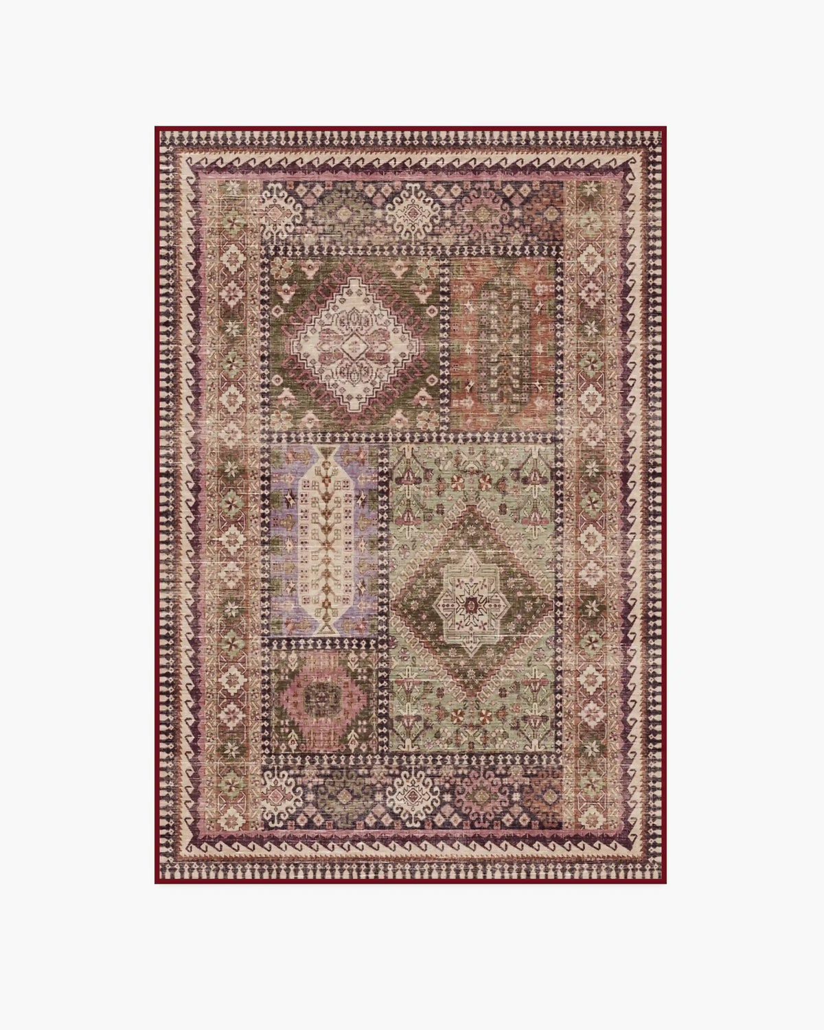 Rumi Mauve & Olive Rug
