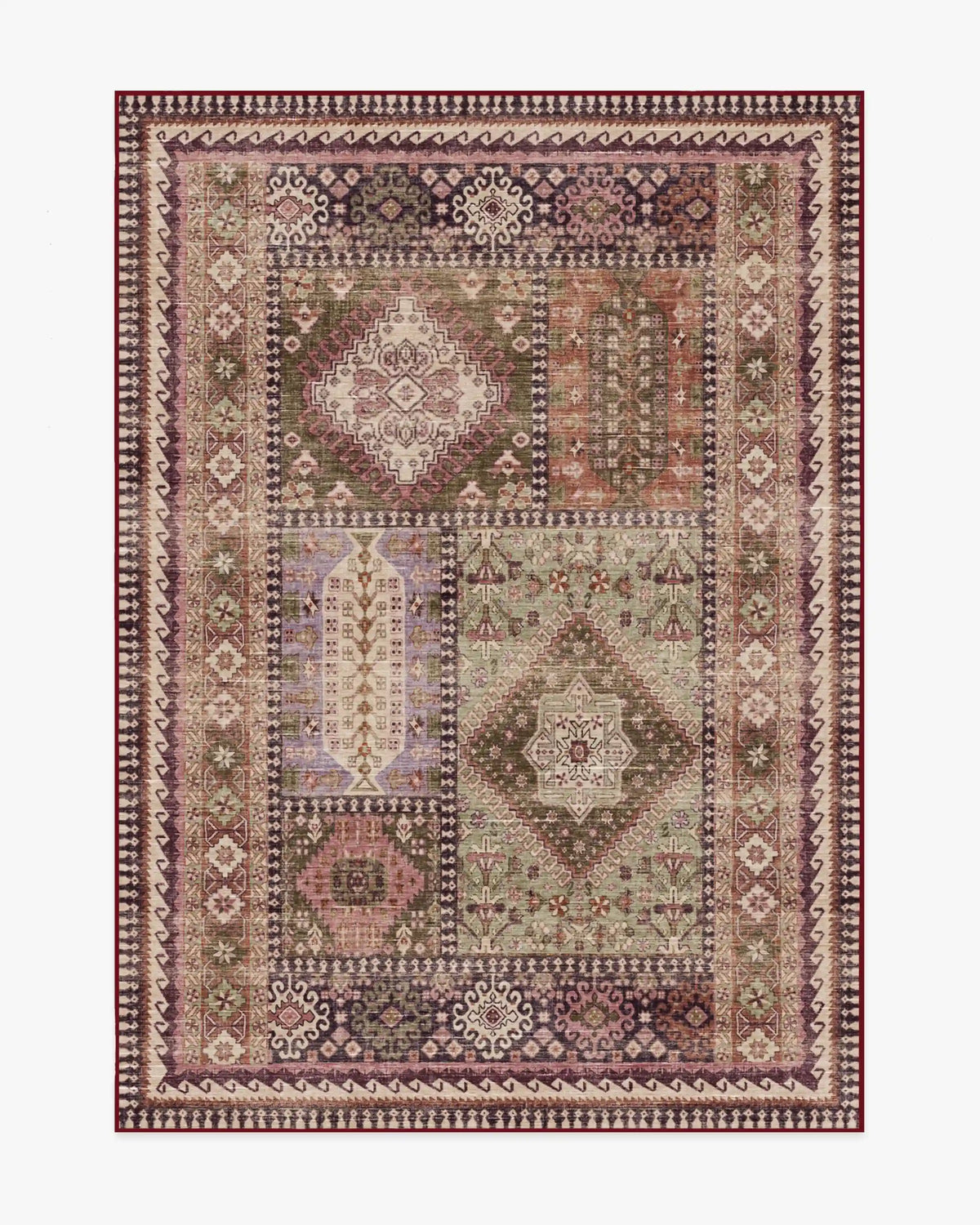 Rumi Mauve & Olive Rug