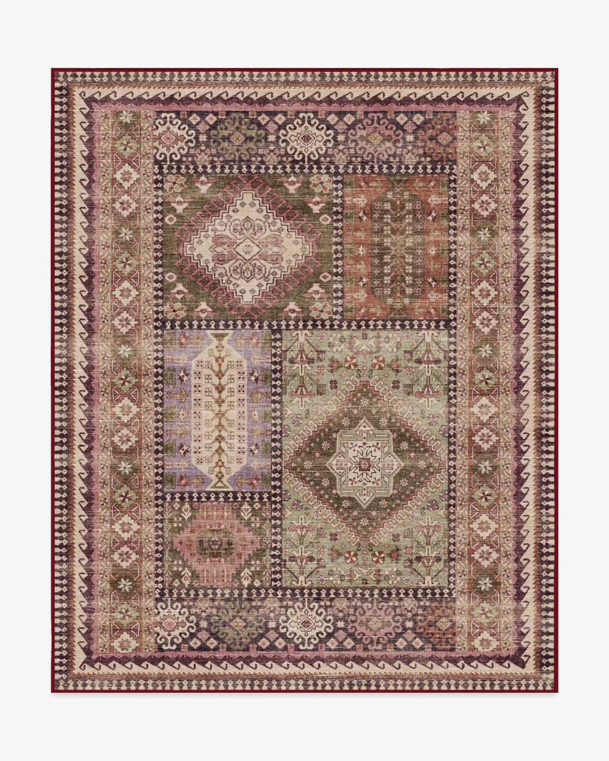 Rumi Mauve & Olive Rug