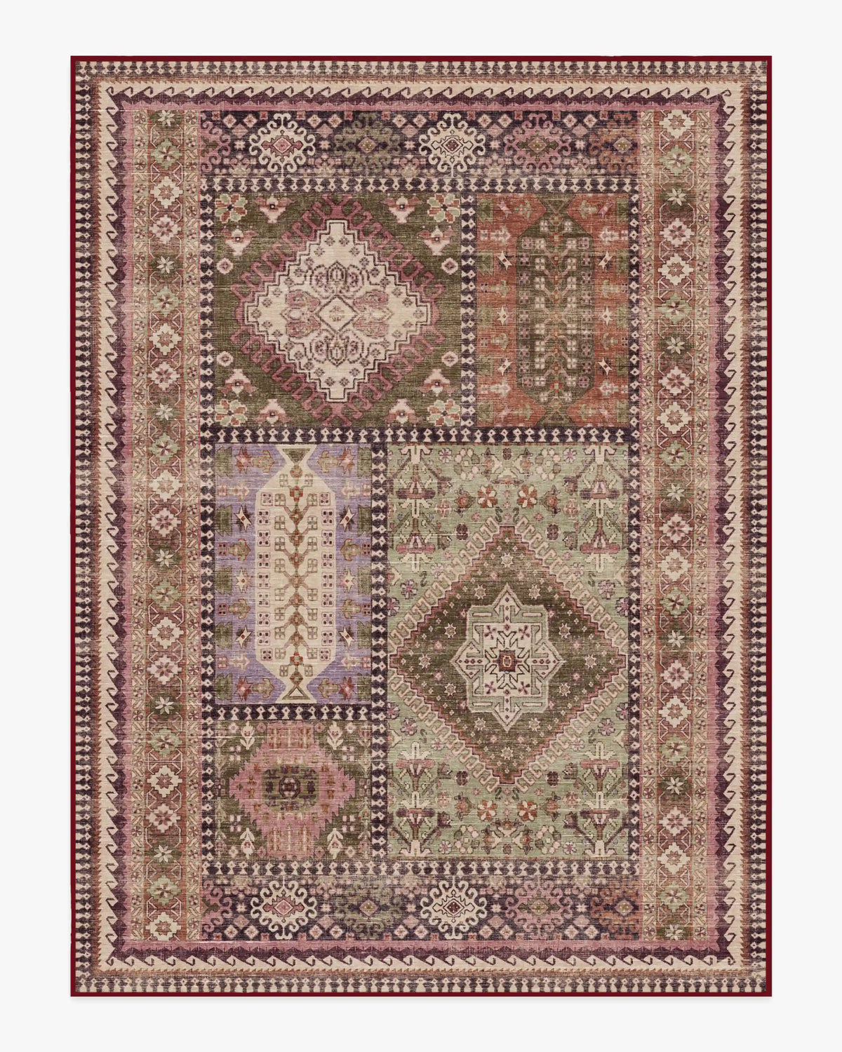 Rumi Mauve & Olive Rug