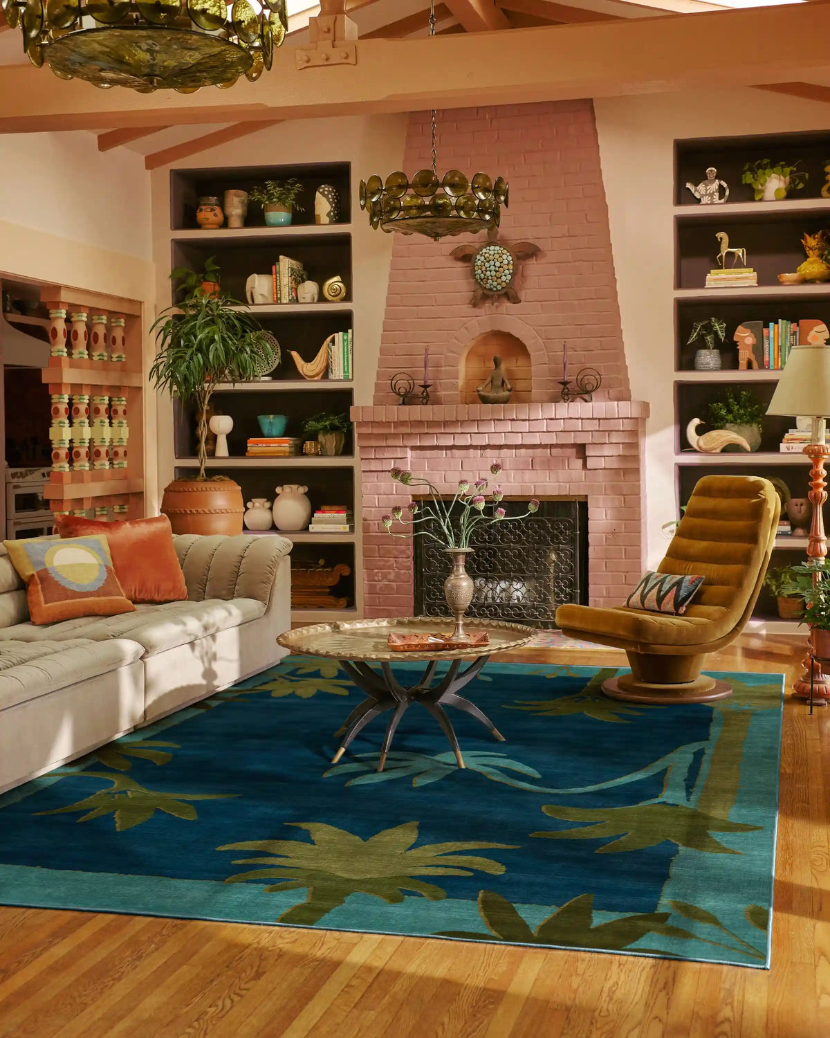 Sabal Blue & Teal Rug by Jungalow