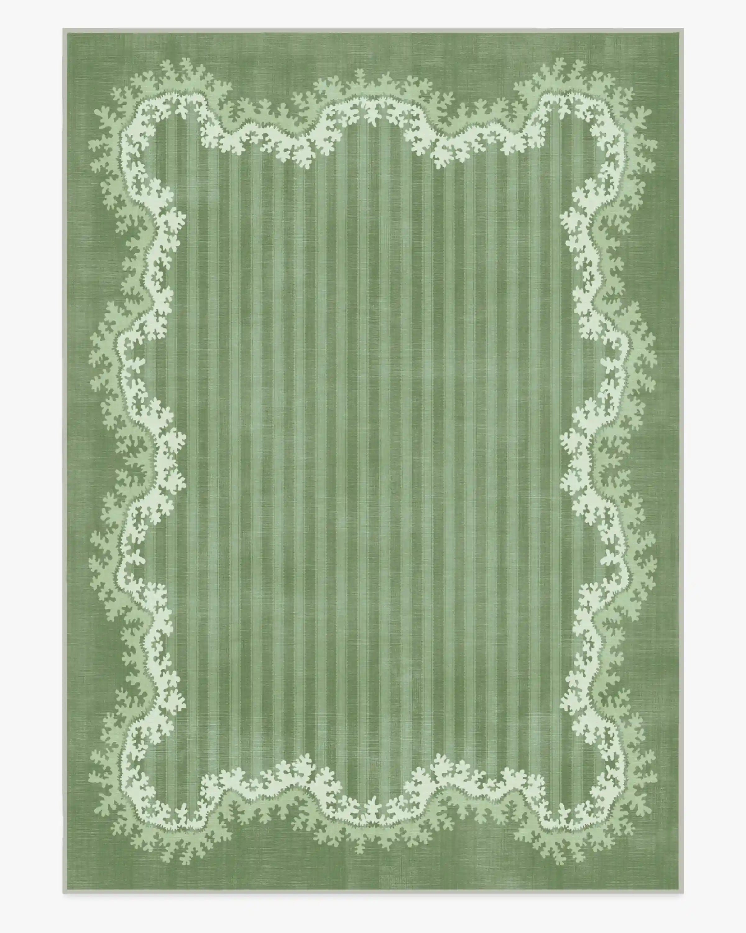 Oxbow Botanical Green Rug by Sanderson