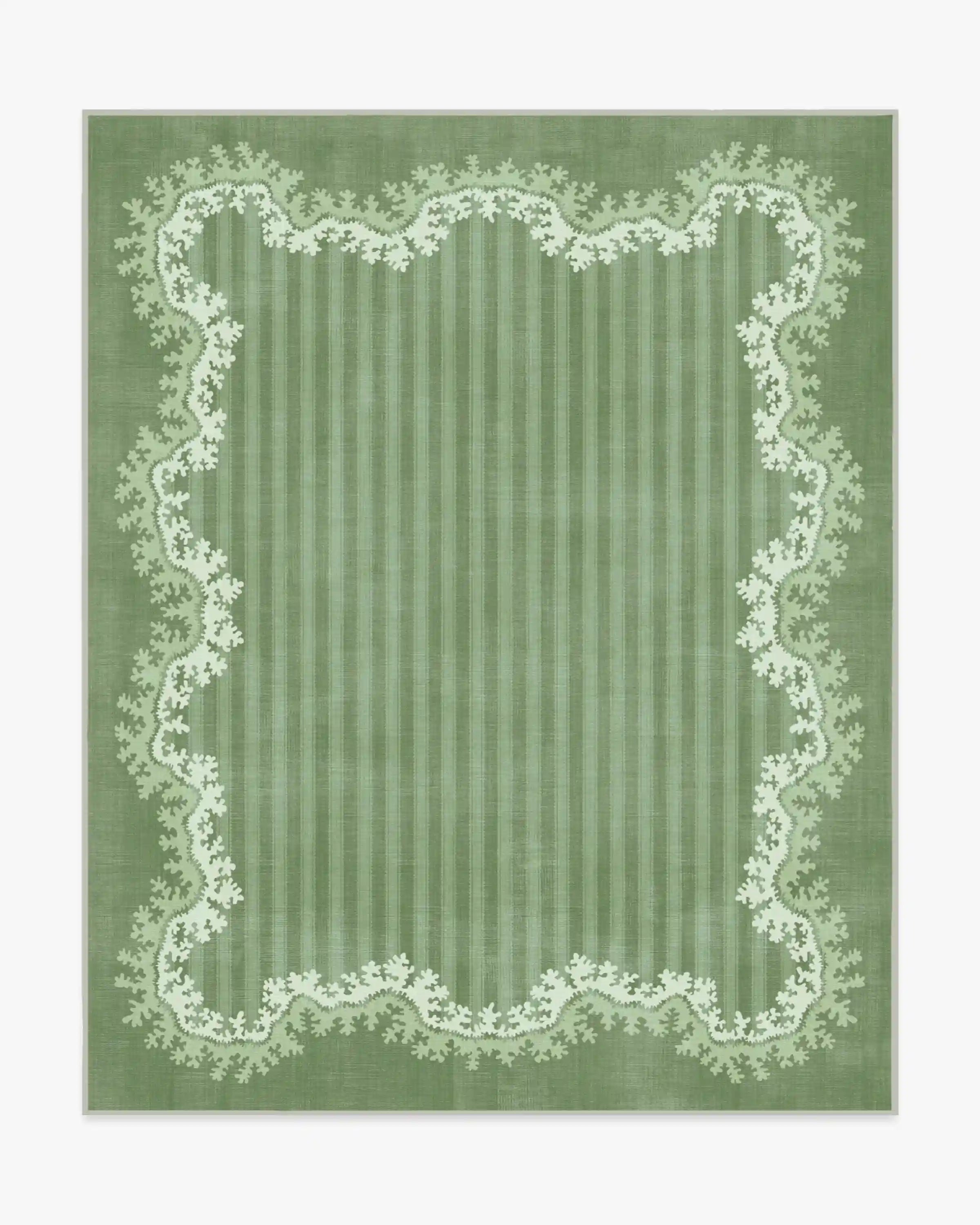 Oxbow Botanical Green Rug by Sanderson