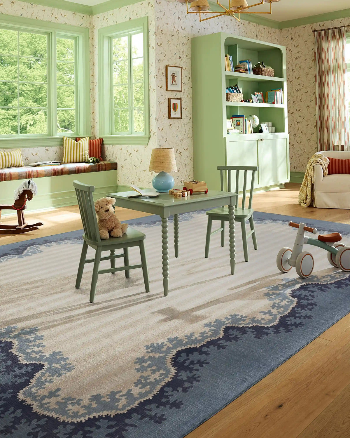 Oxbow Indigo Rug by Sanderson