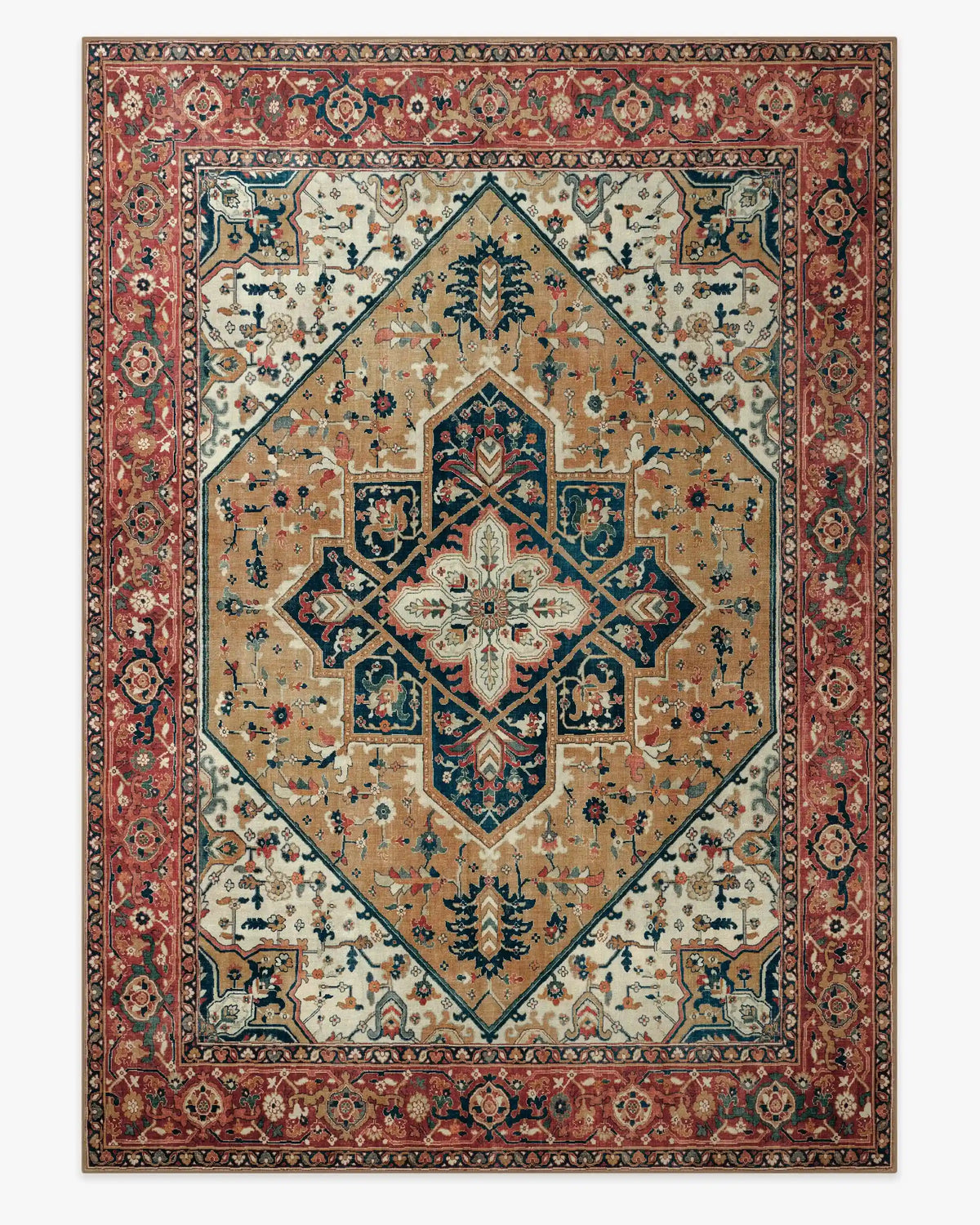 Santiago Camel & Scarlet Rug