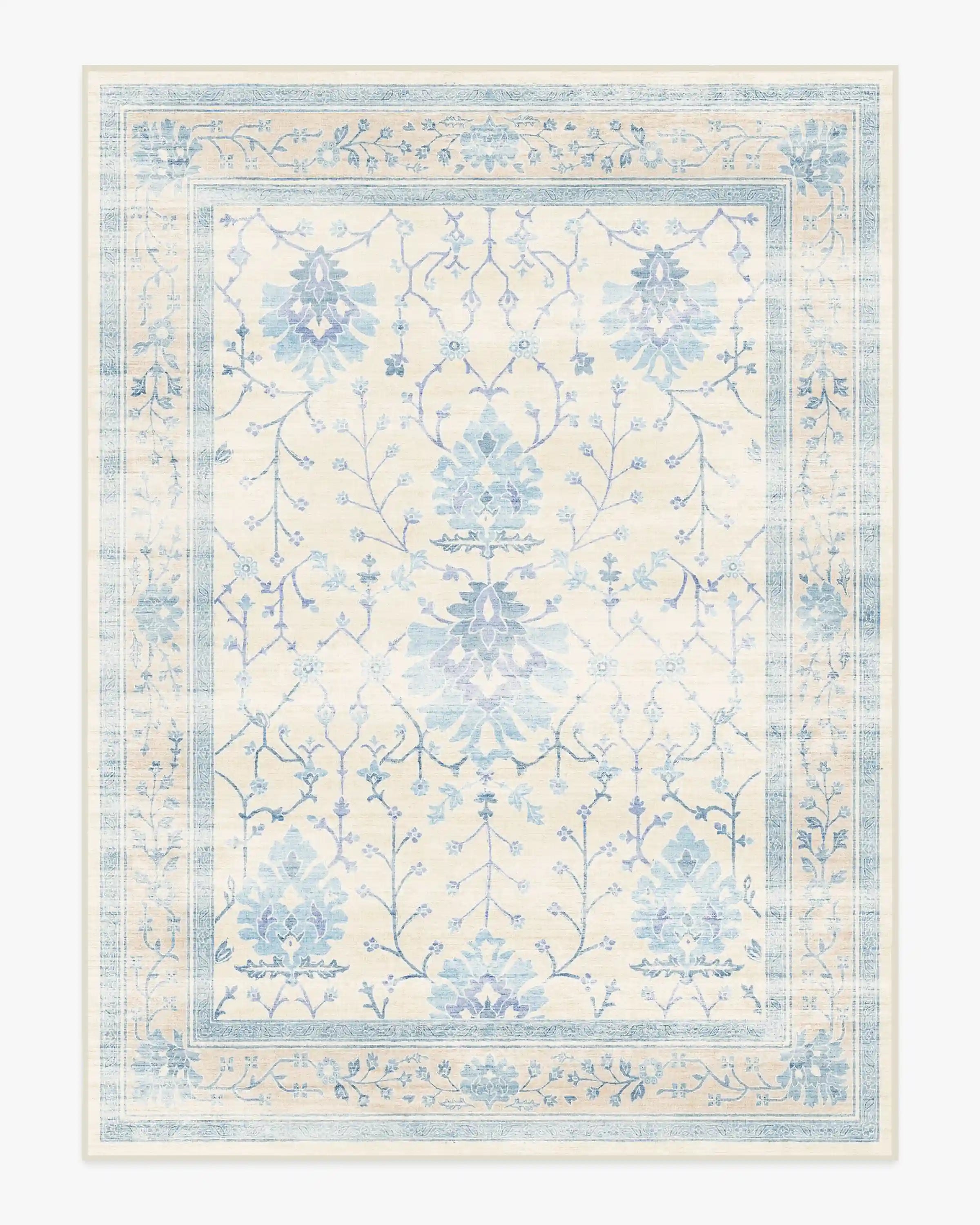 Serafina Cream & Blue Rug