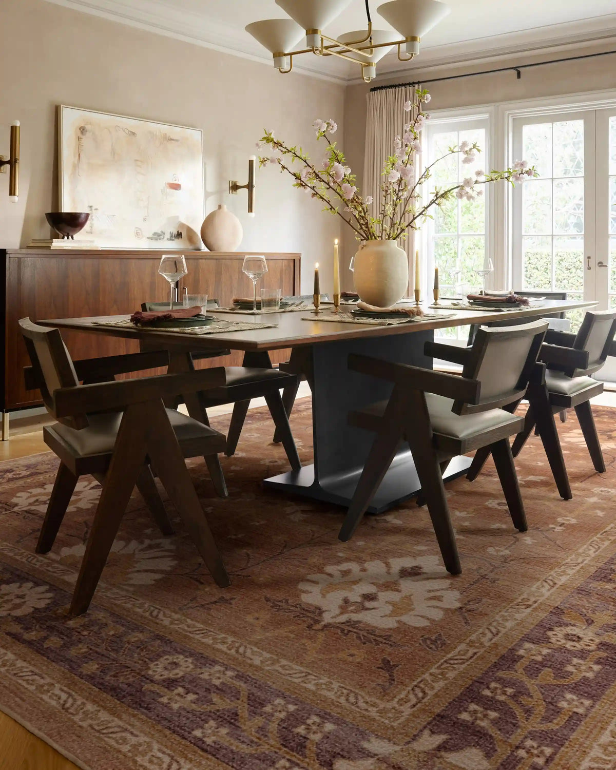 Serafina Taupe & Plum Rug