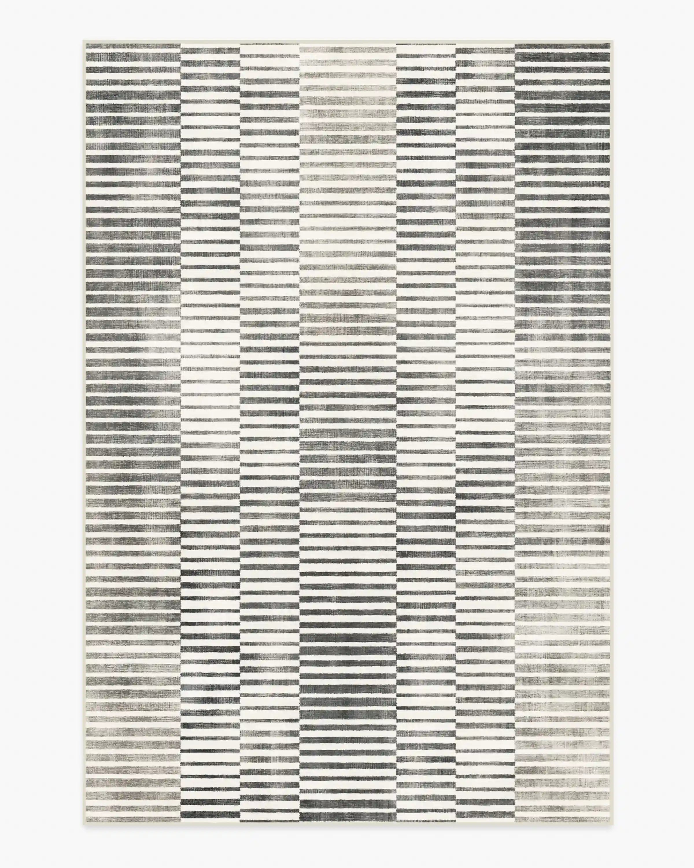 Shadow Stripe Black & Cream Rug
