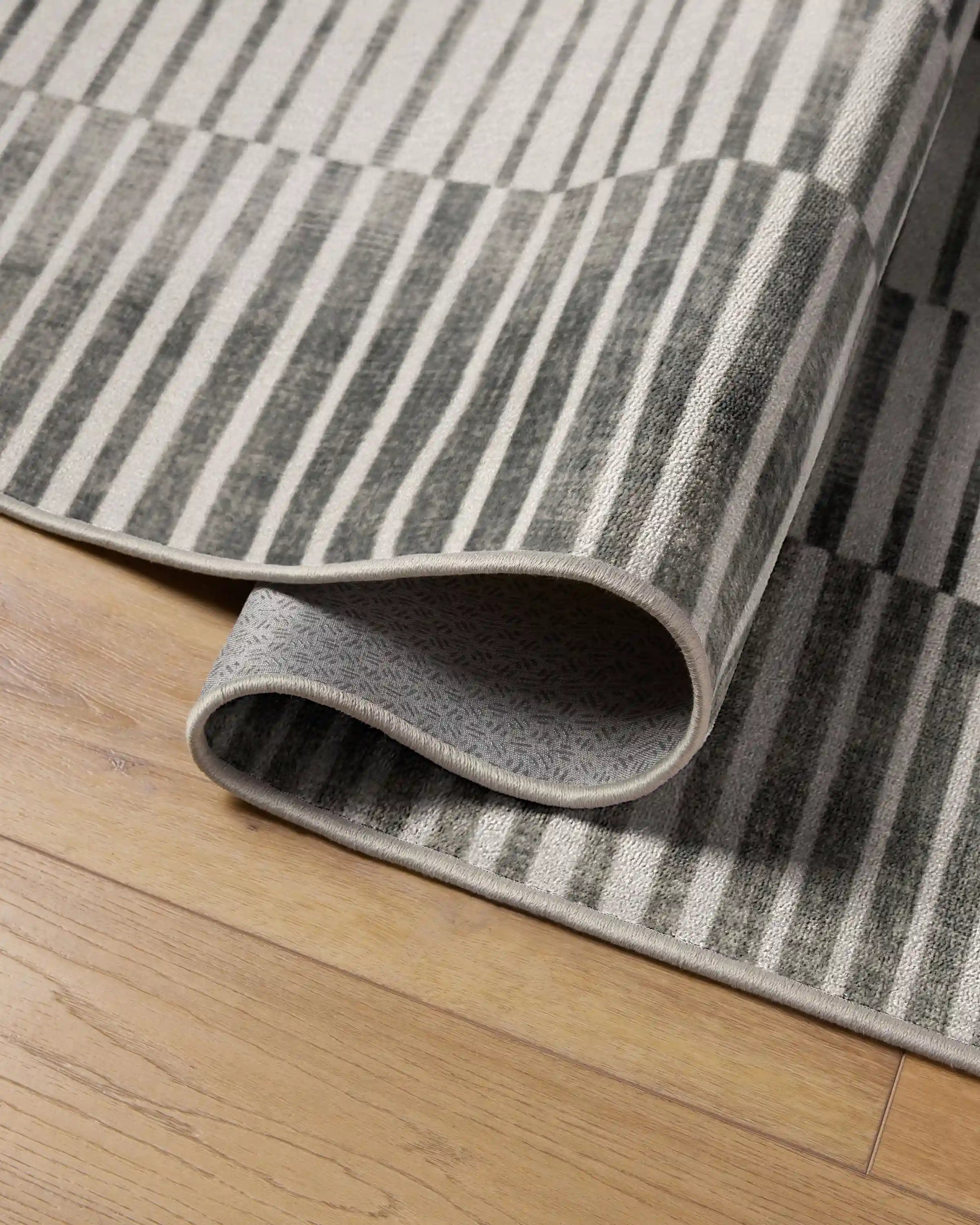 Shadow Stripe Black & Cream Rug
