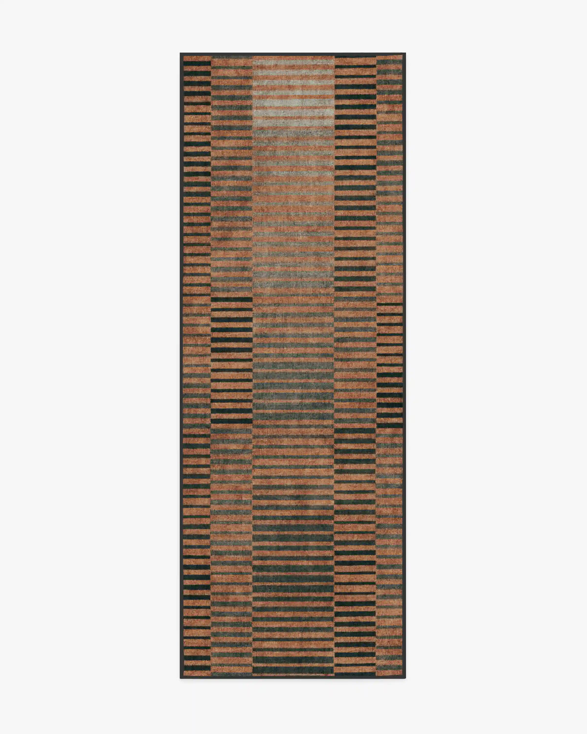 Shadow Stripe Rust Rug