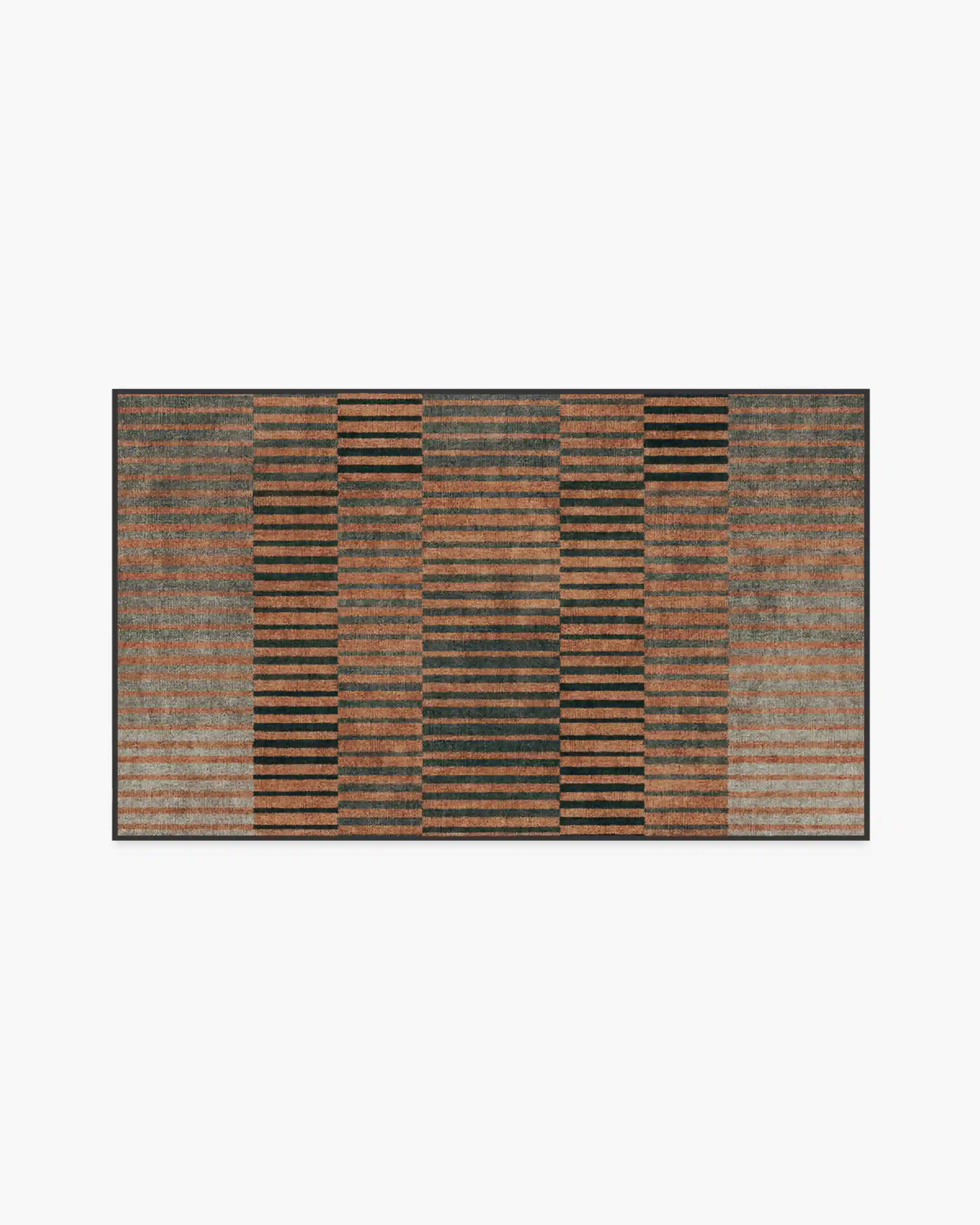 Shadow Stripe Rust Rug