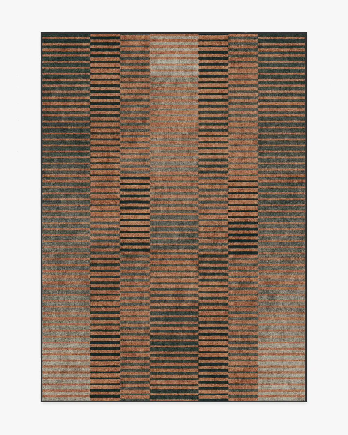 Shadow Stripe Rust Rug