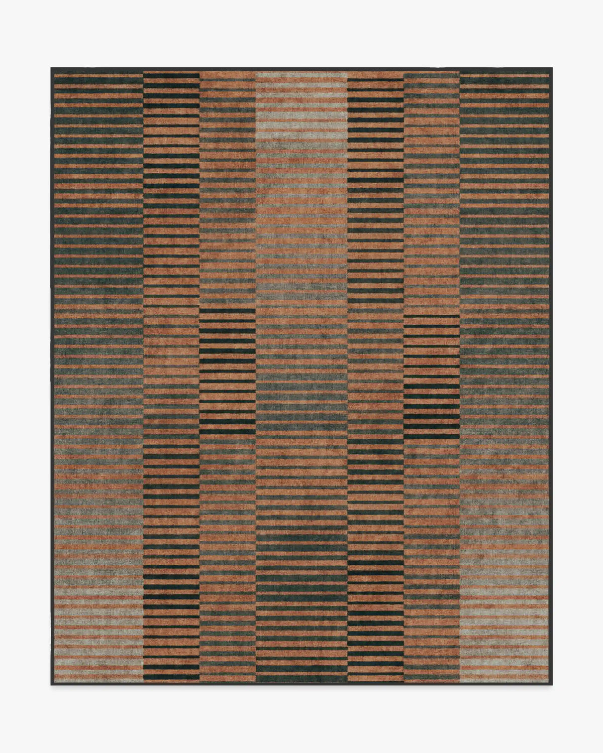 Shadow Stripe Rust Rug