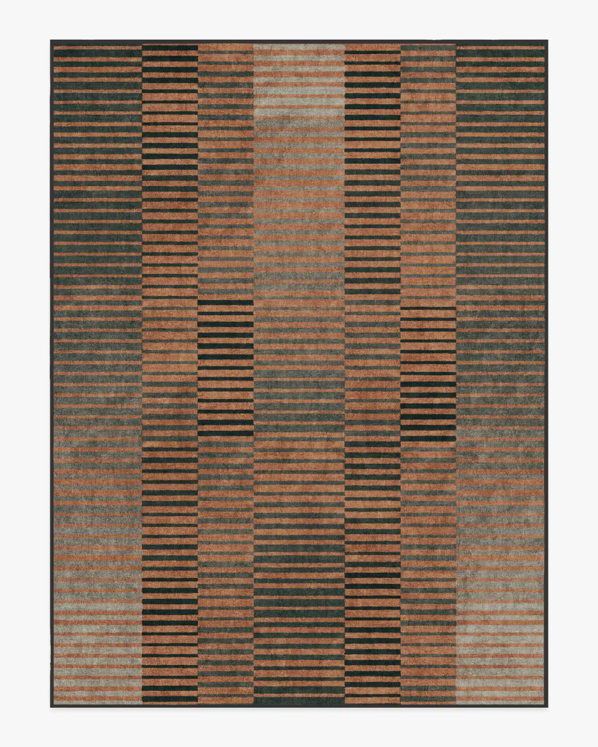 Shadow Stripe Rust Rug