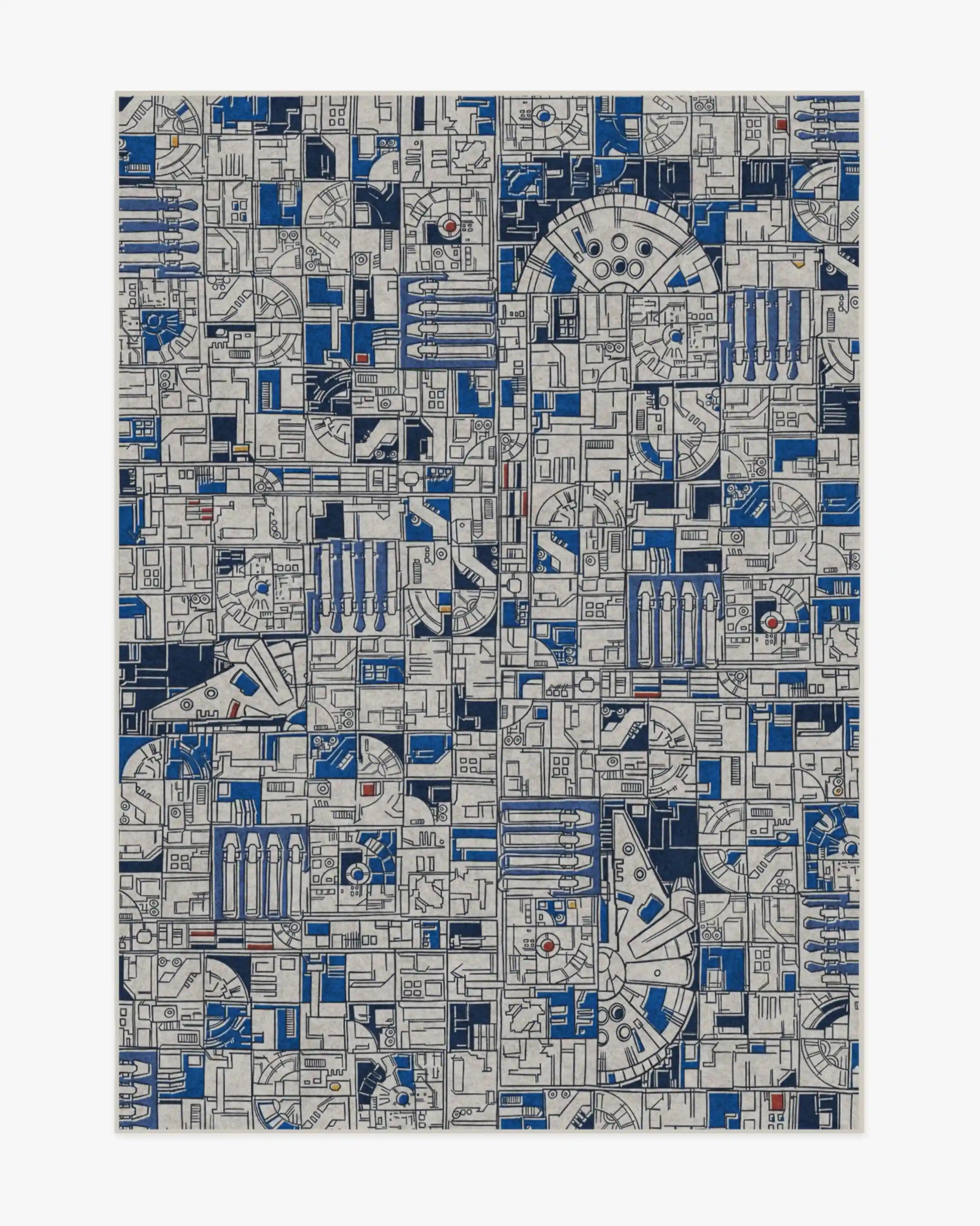 Smugglers Geo R2D2 Blue Rug