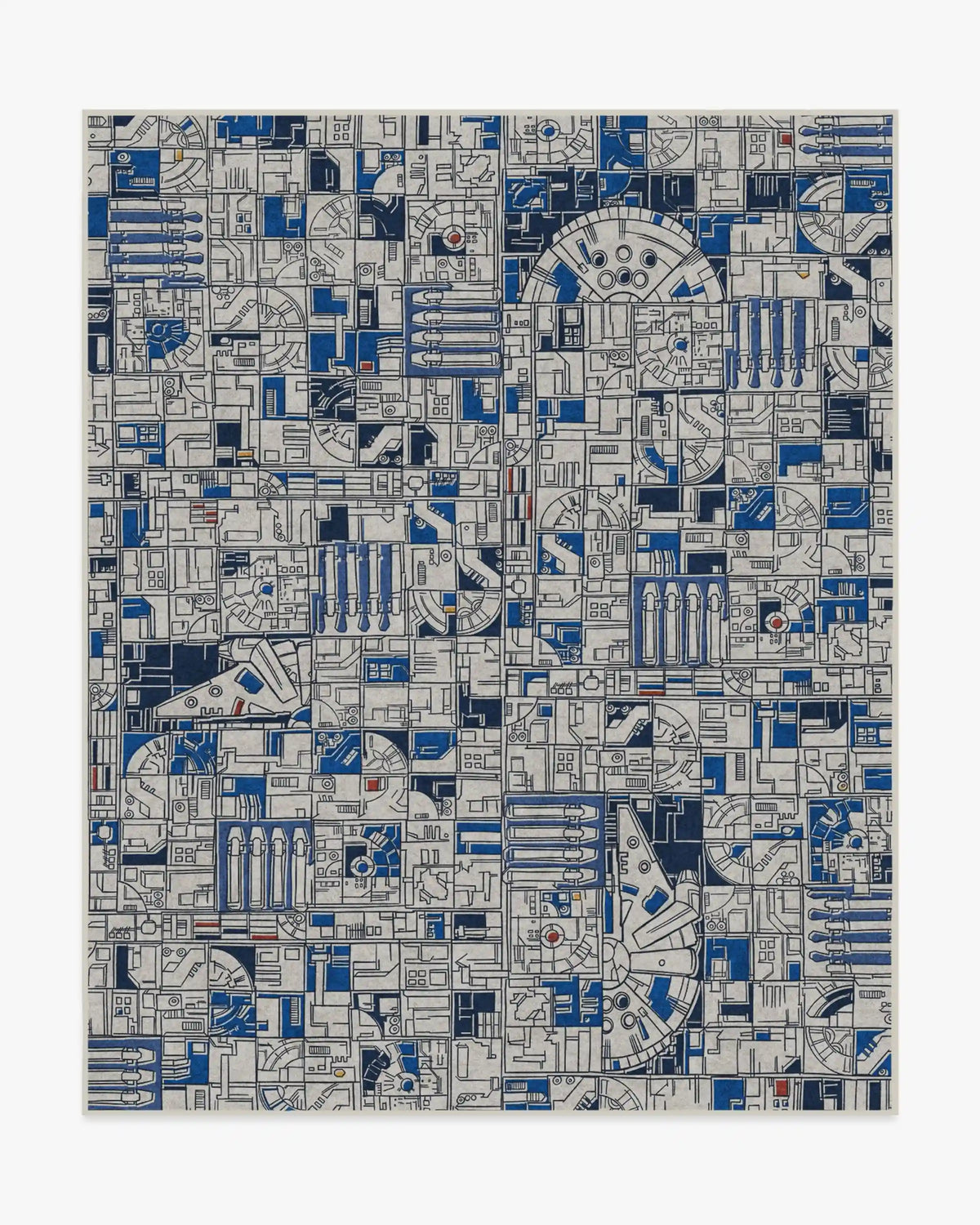 Smugglers Geo R2D2 Blue Rug