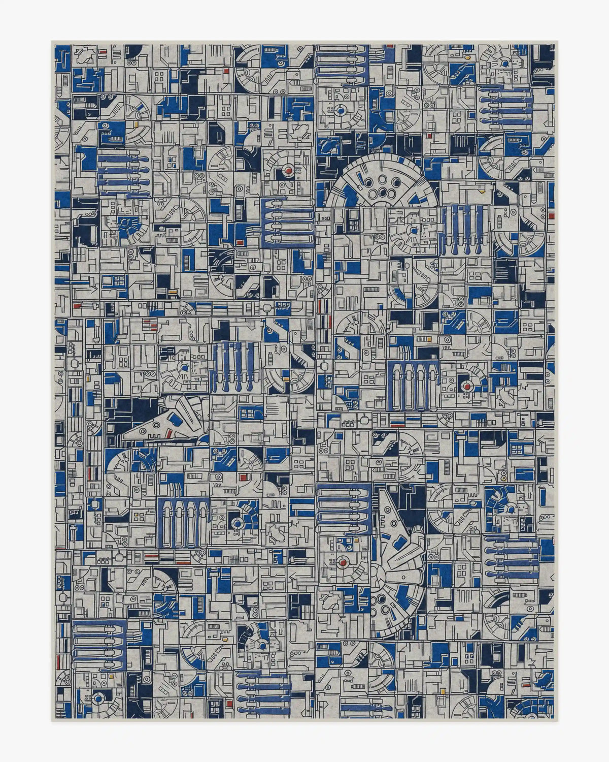 Smugglers Geo R2D2 Blue Rug