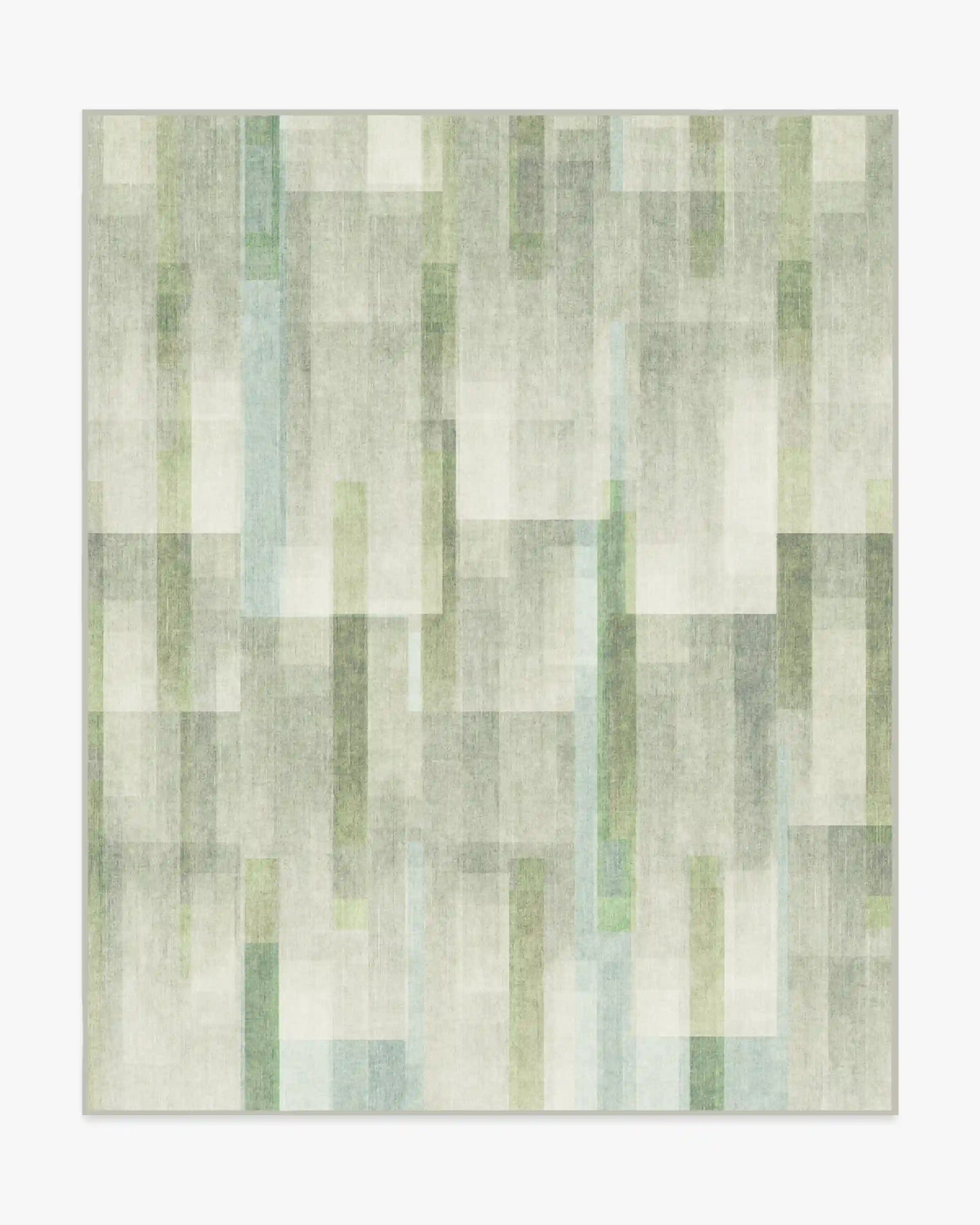 Solar Drift Silver Green Rug