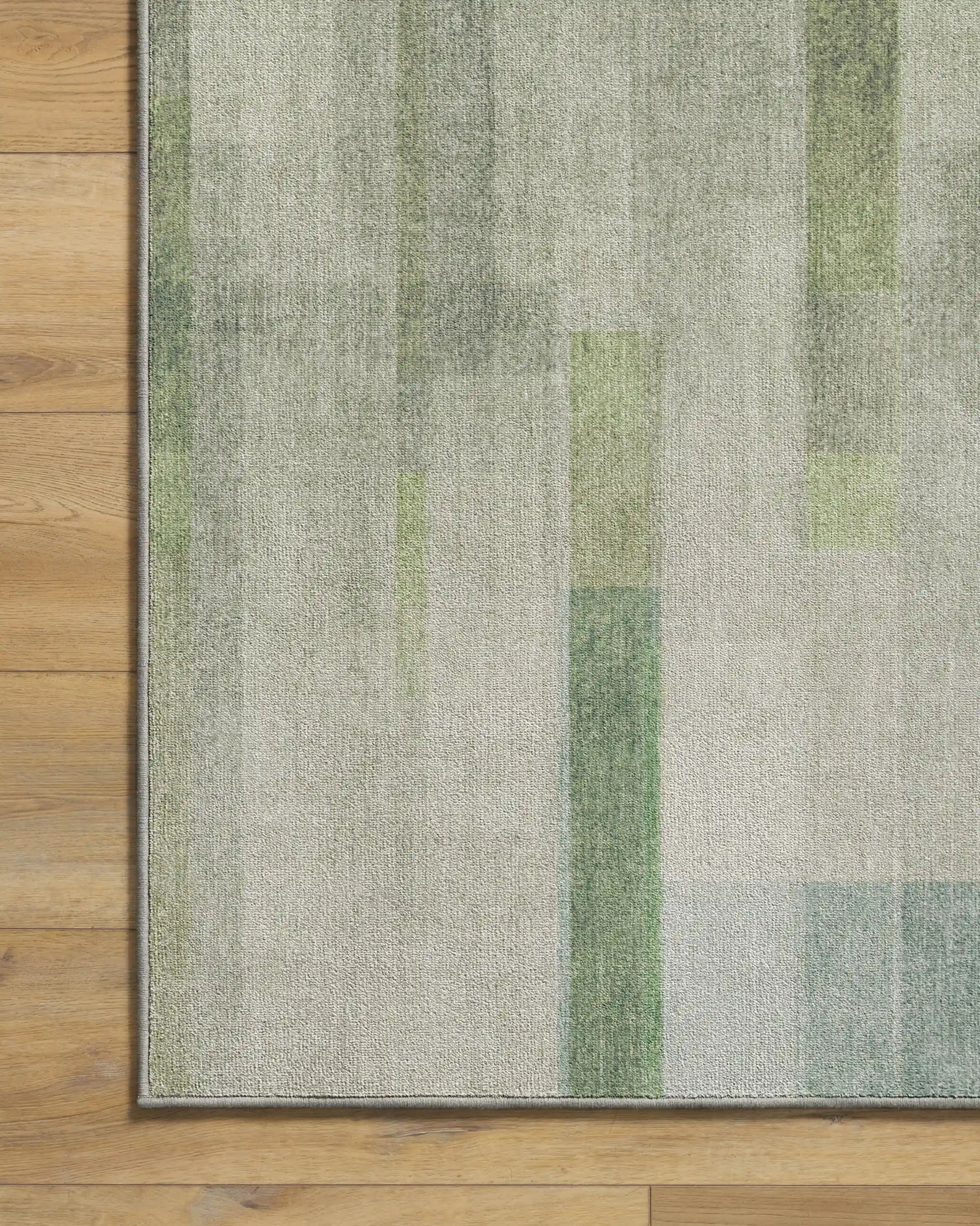 Solar Drift Silver Green Rug