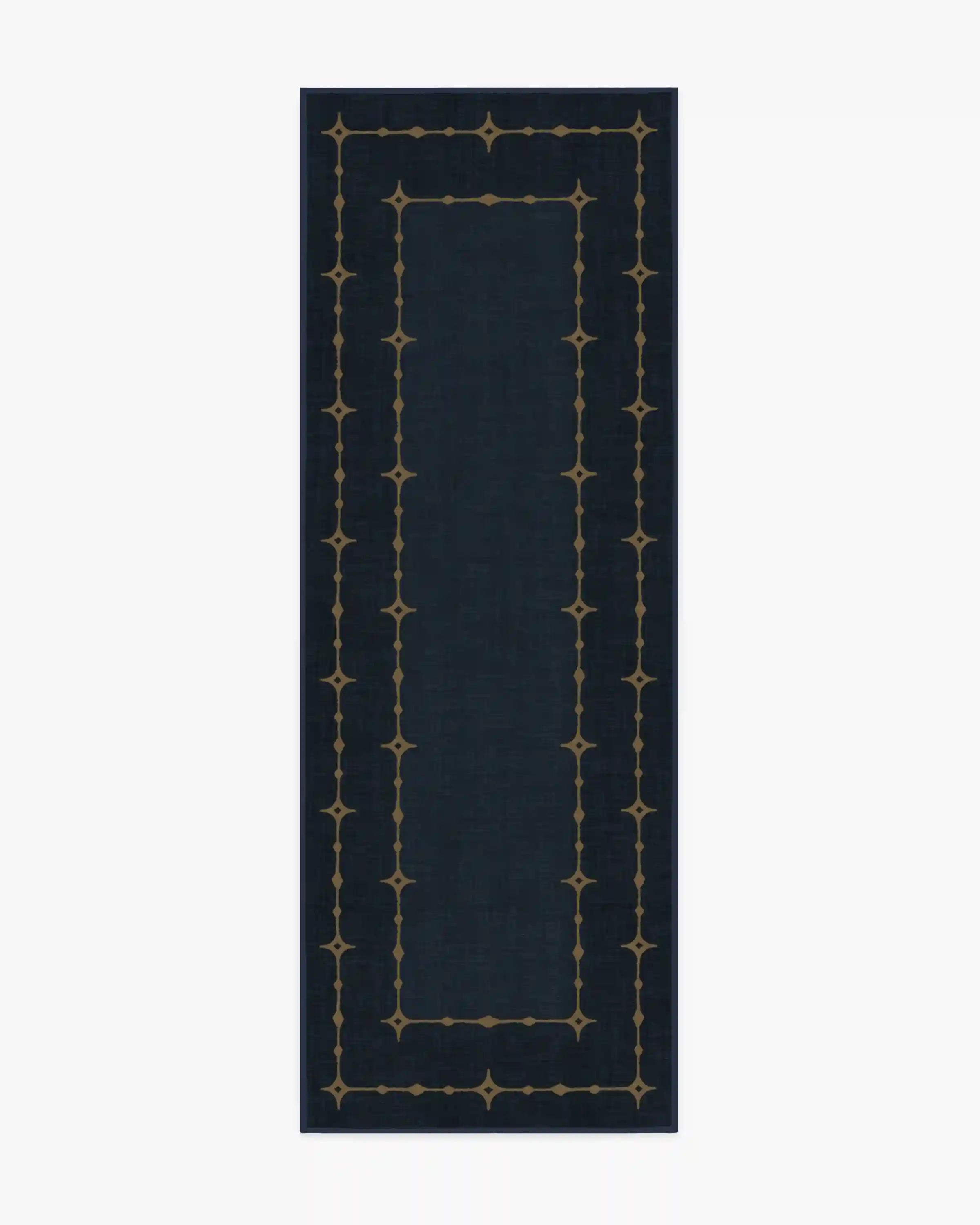 Sparkle Border Dark Navy Rug