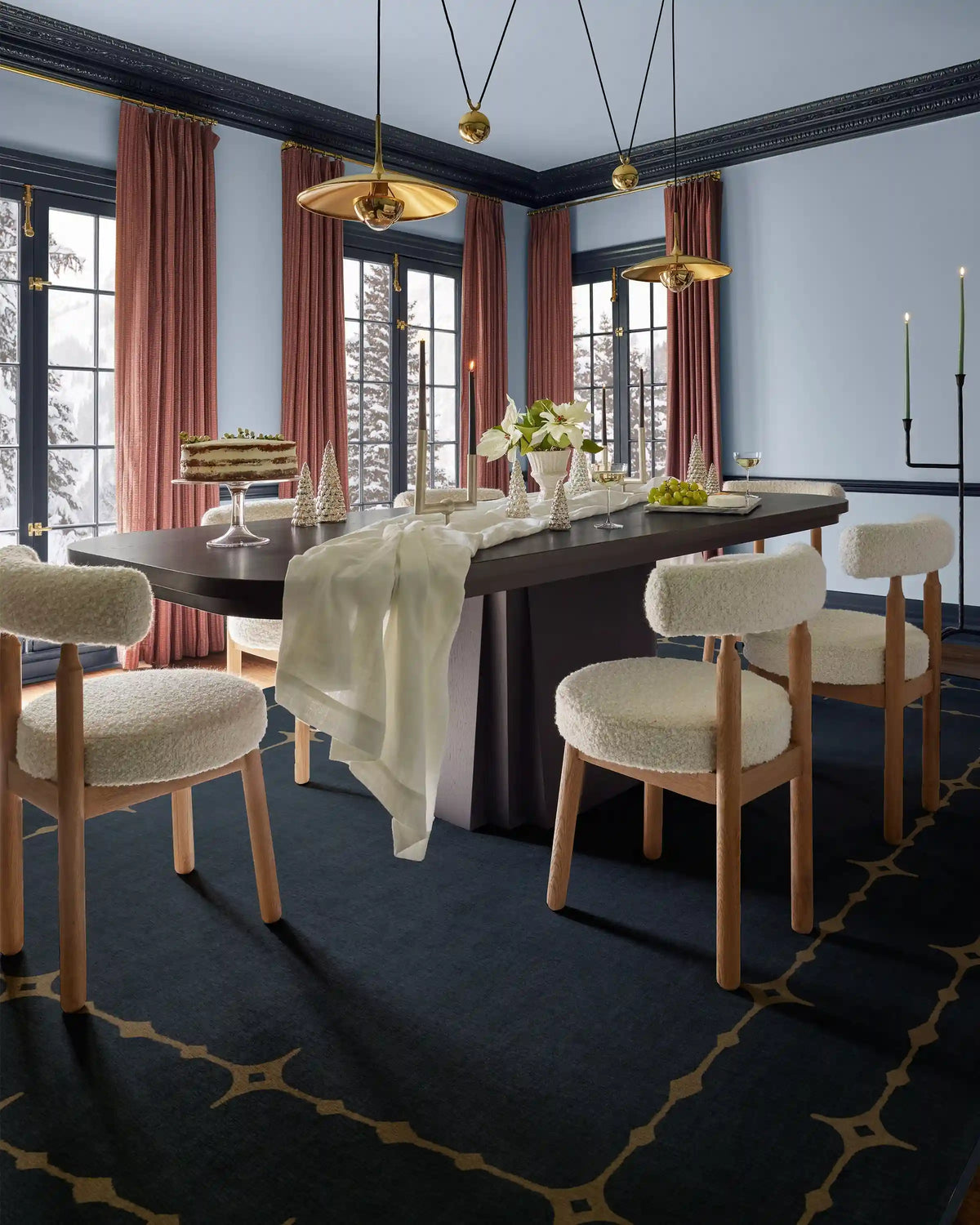 Sparkle Border Dark Navy Rug