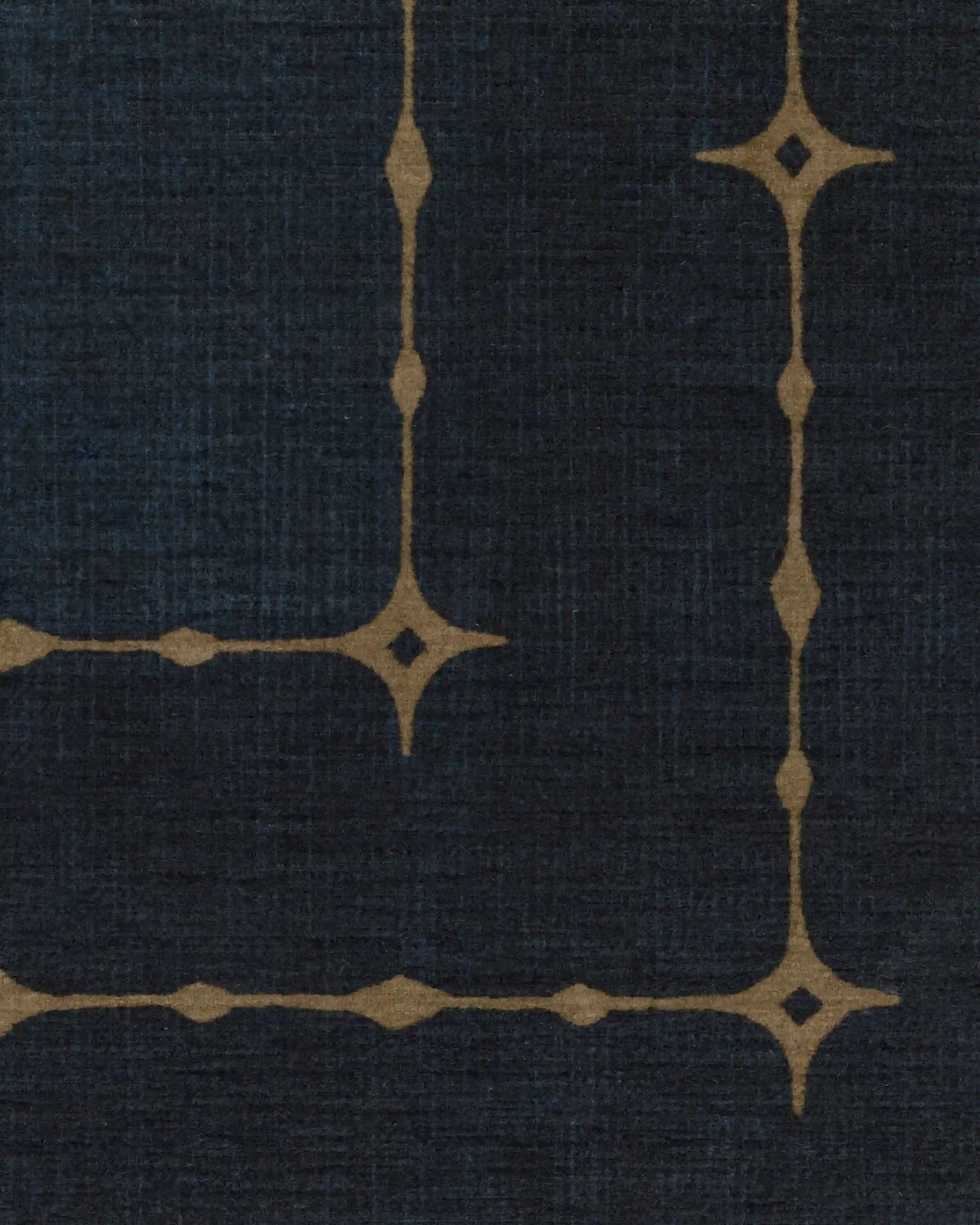 Sparkle Border Dark Navy Rug