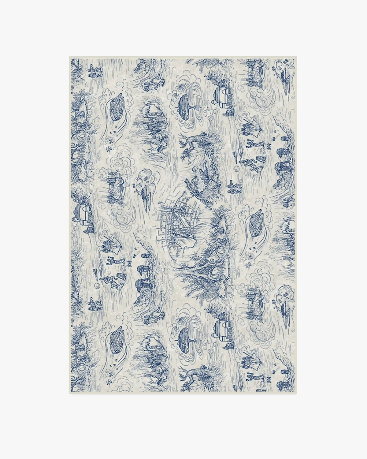 Star Wars Toile Blue Rug