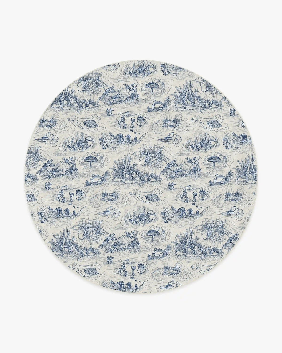 Star Wars Toile Blue Rug