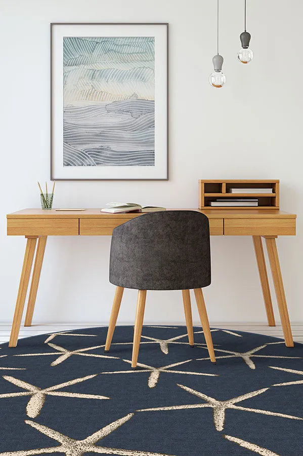 Starfish Navy Rug