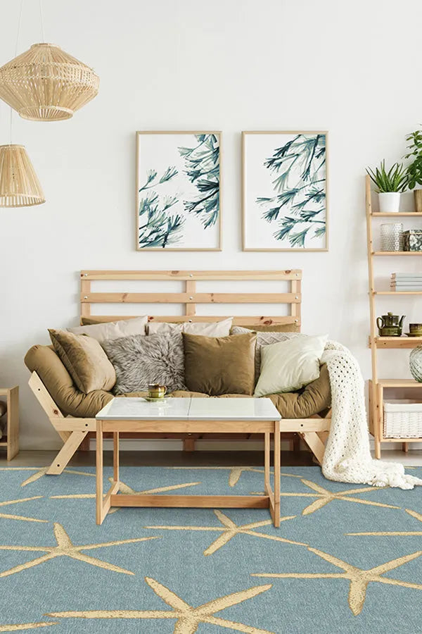 Starfish Pale Blue Rug