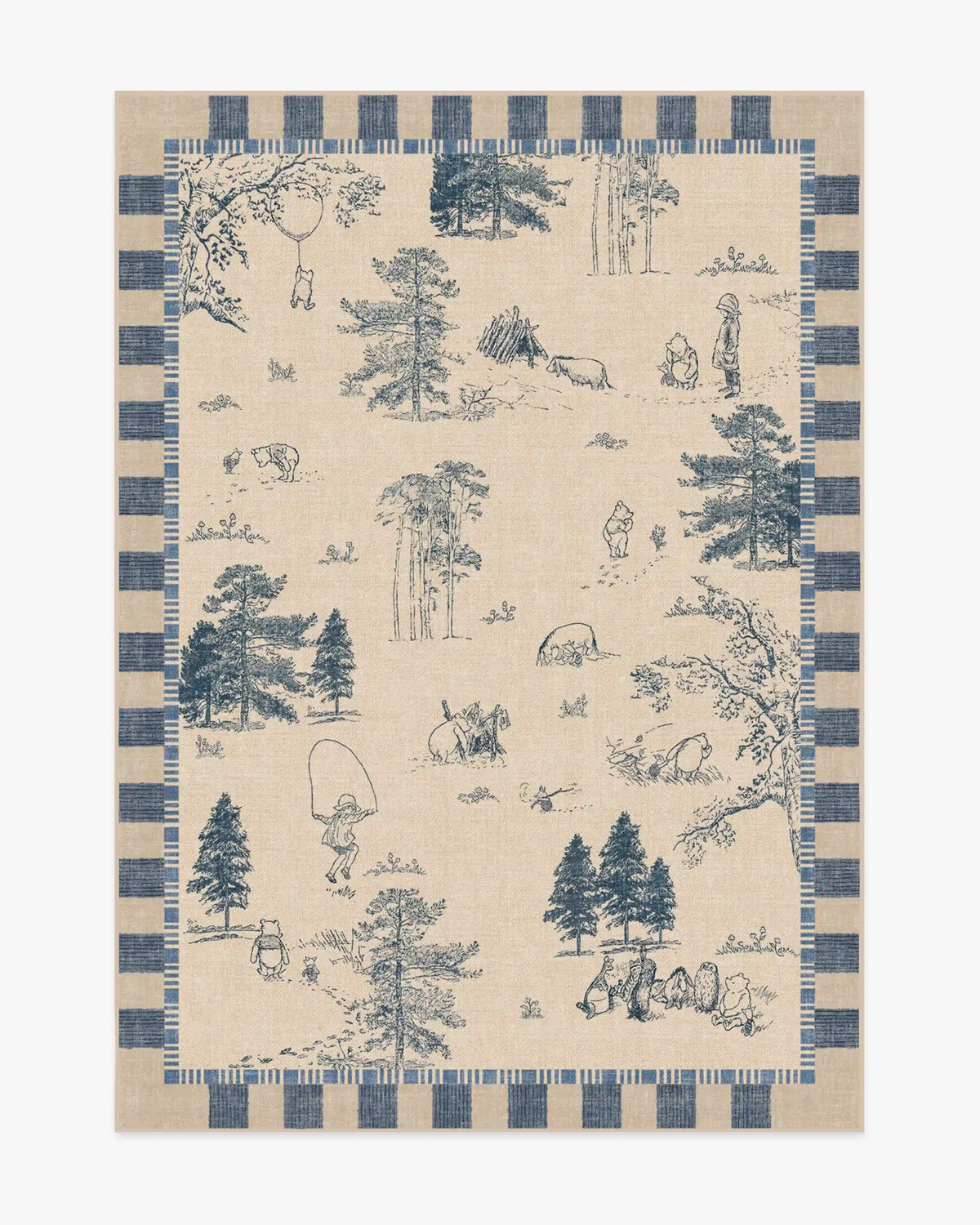 Storybook Grove Natural & Blue Rug