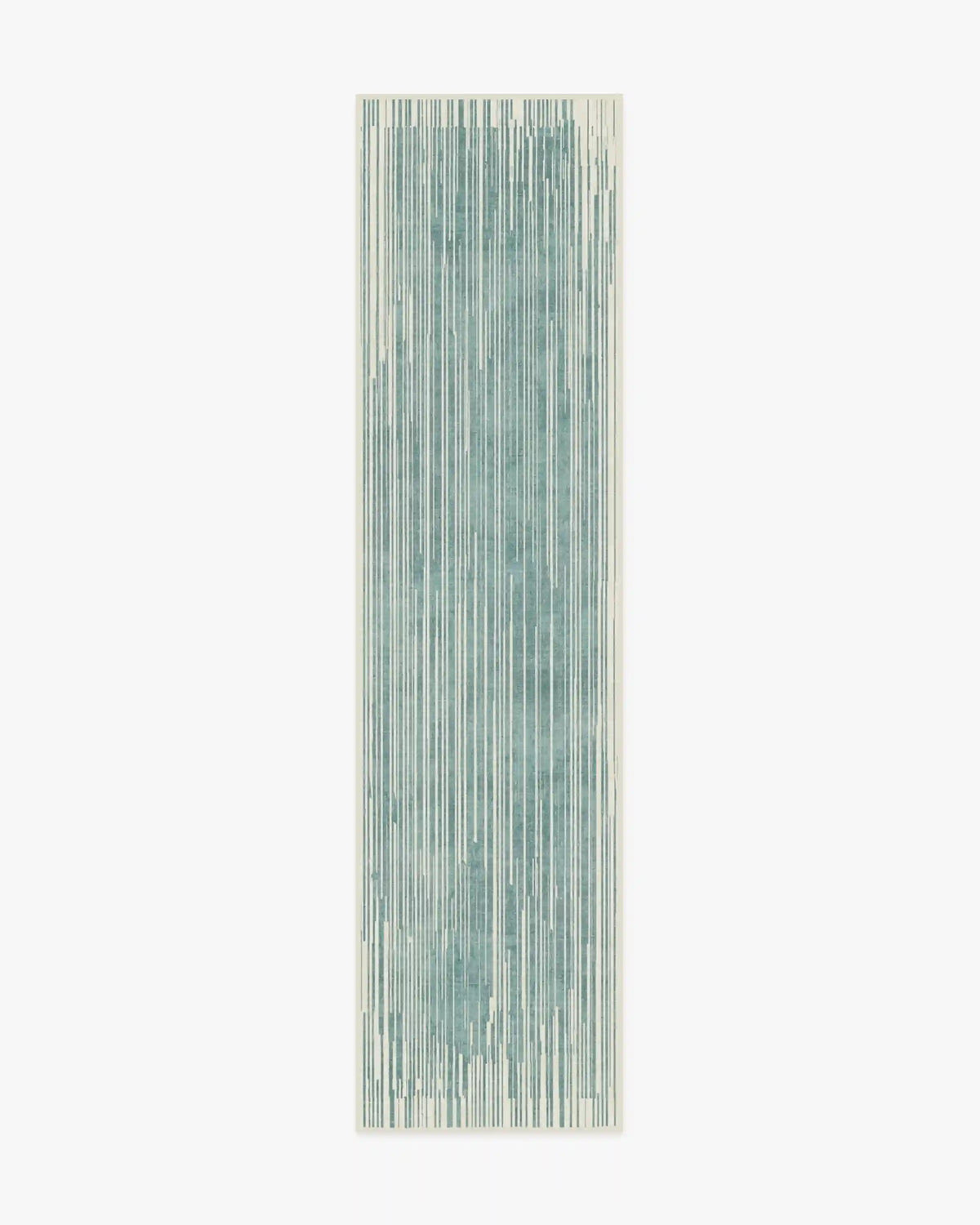 Striated Border Blue Rug