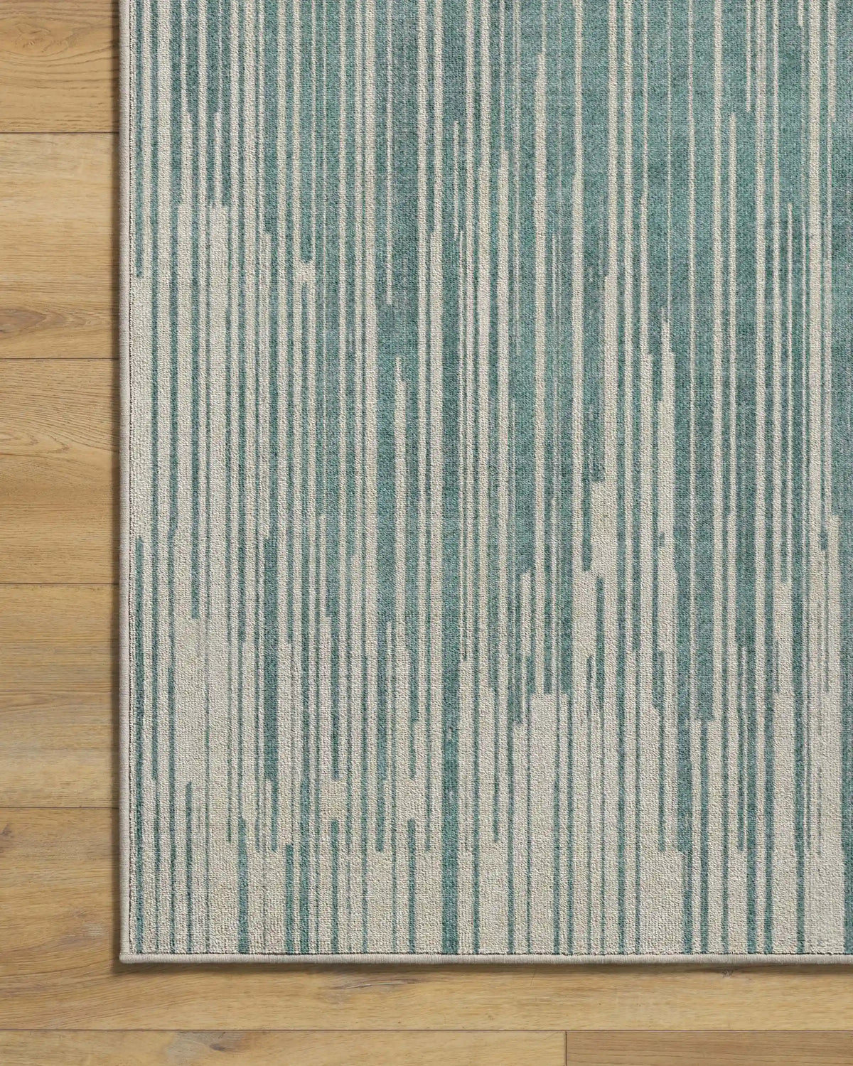 Striated Border Blue Rug