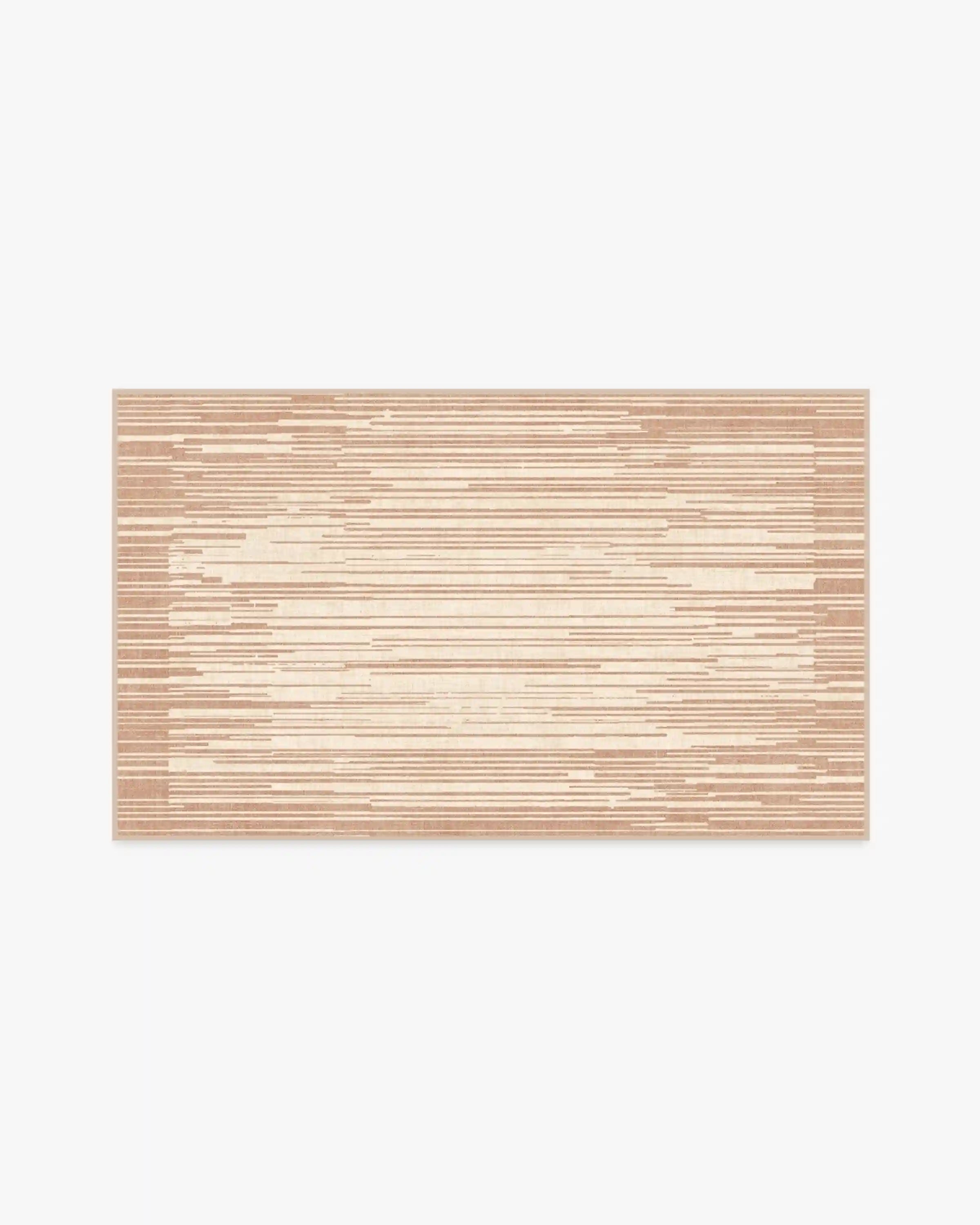 Striated Border Neutral Rug