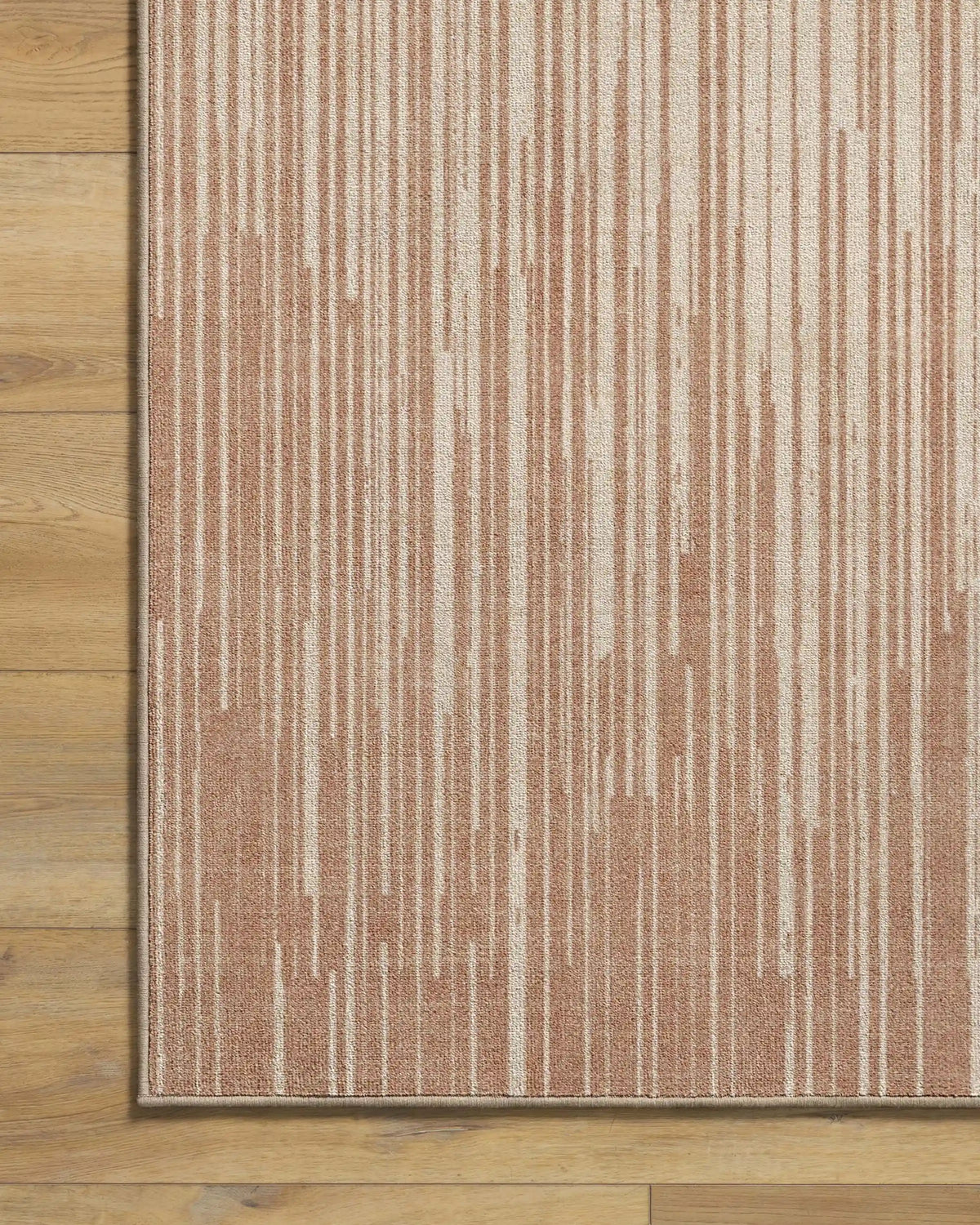 Striated Border Neutral Rug