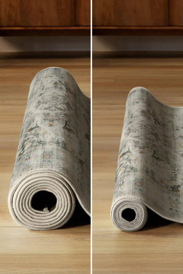 Sudaria Solid Teal Blue Rug