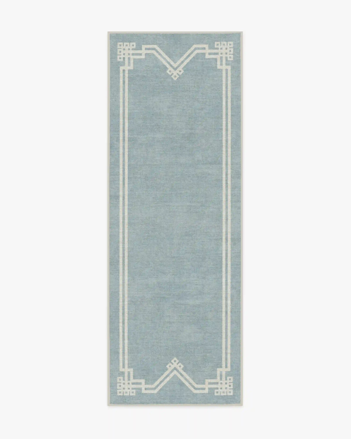 Chrysler Border Chambray Blue Rug by The Hiltons