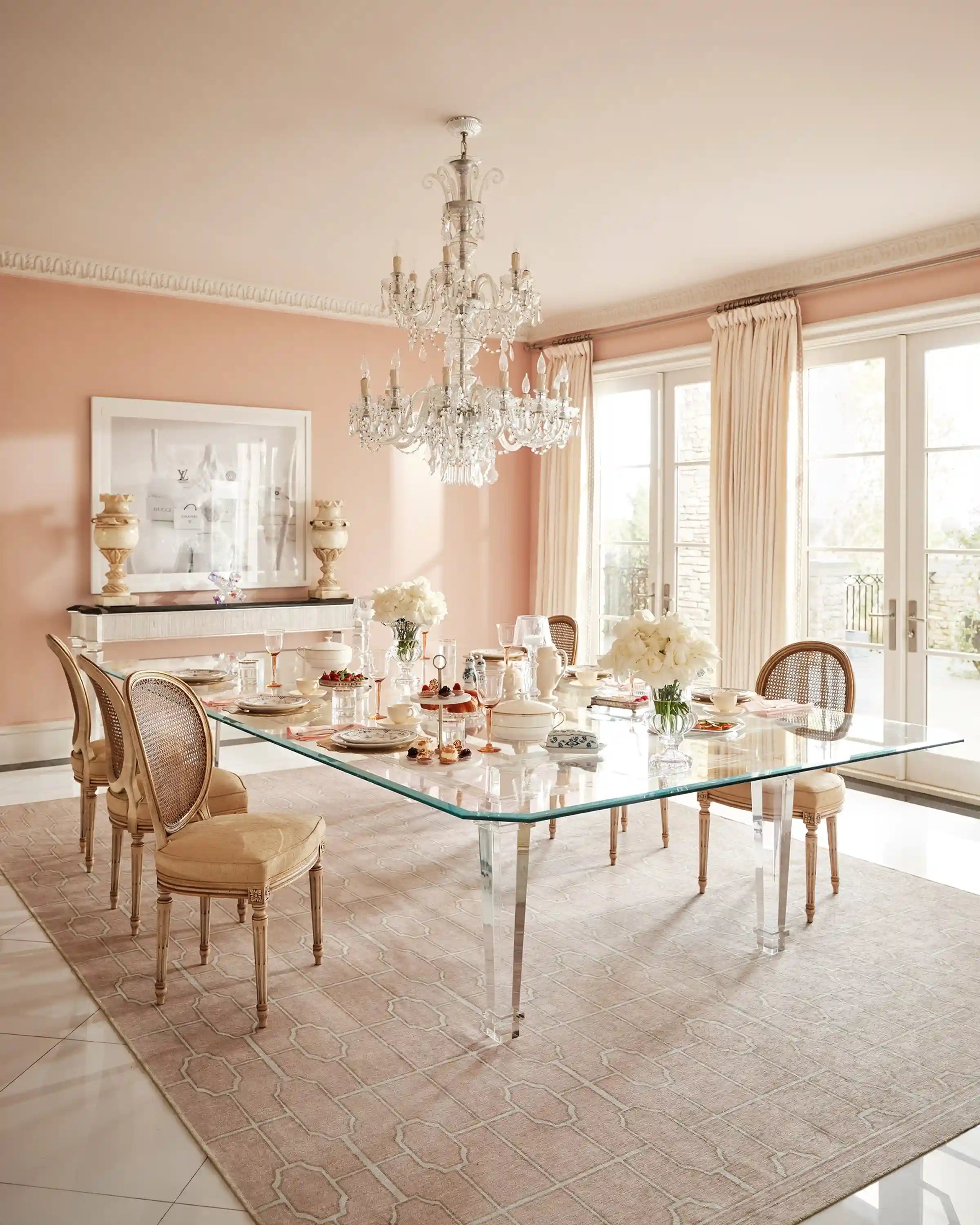 Diana Trellis Rose Gold Rug by The Hiltons