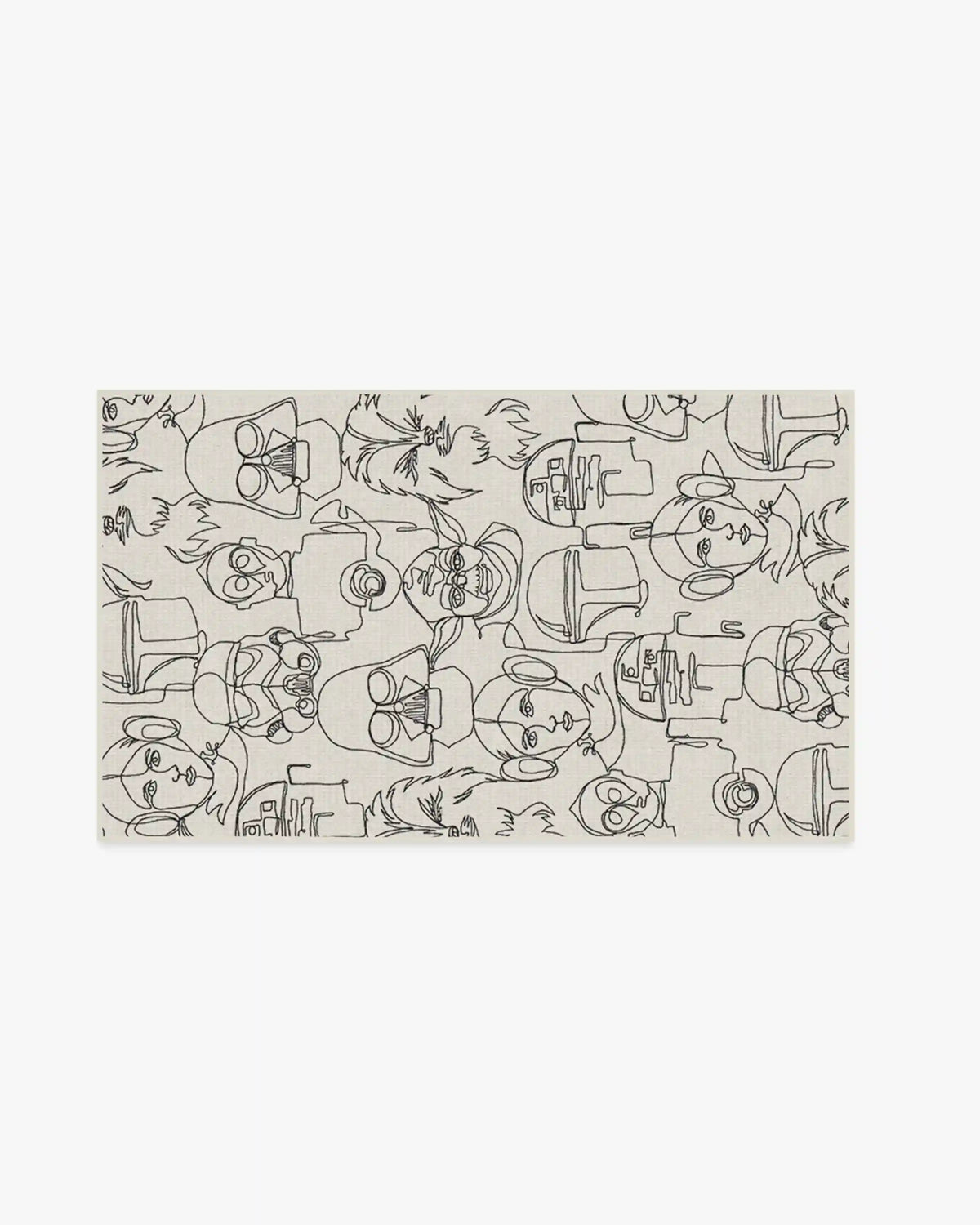 The Saga White & Black Rug