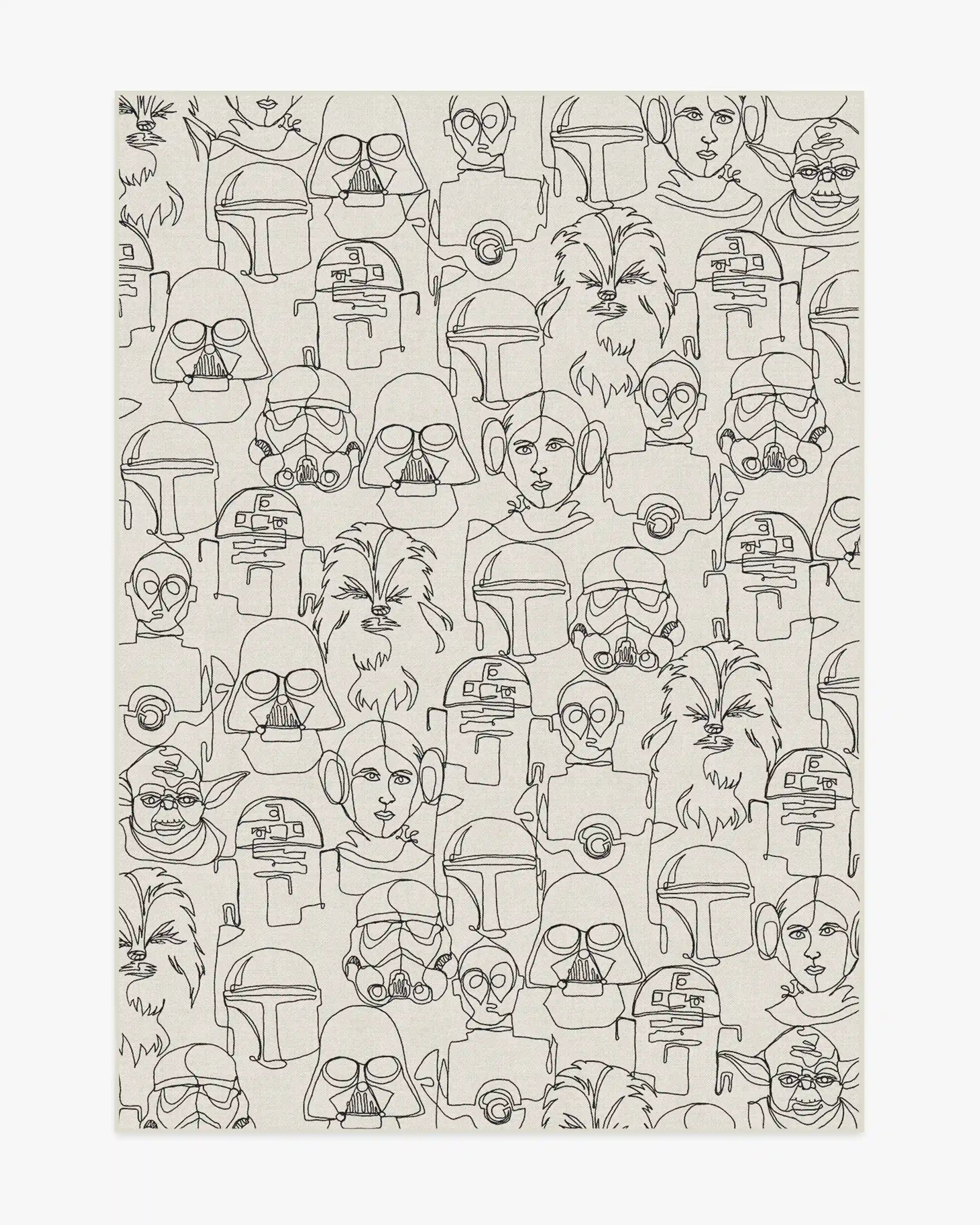 The Saga White & Black Rug