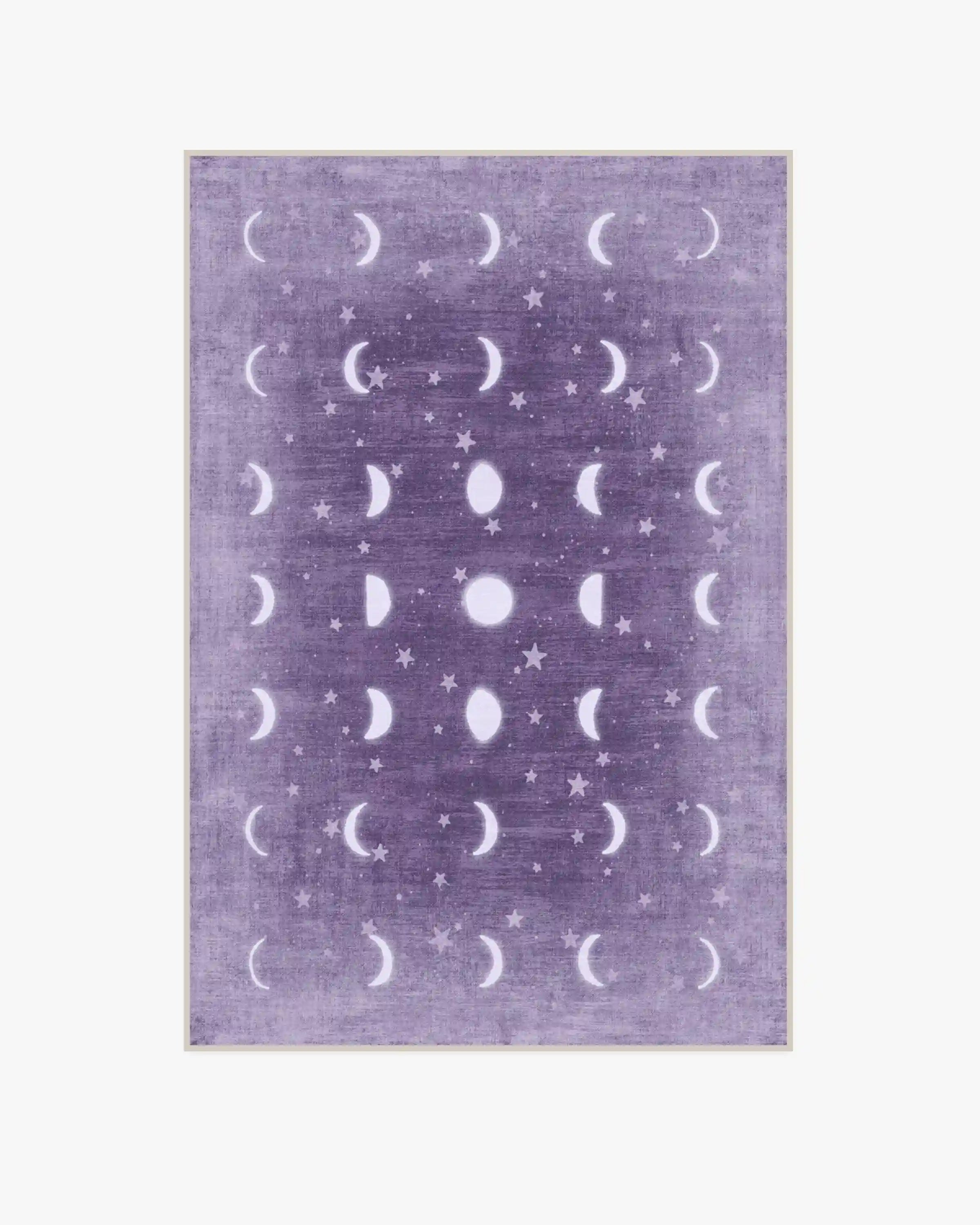To The Moon And Back Mauve Rug by Humberto Leon