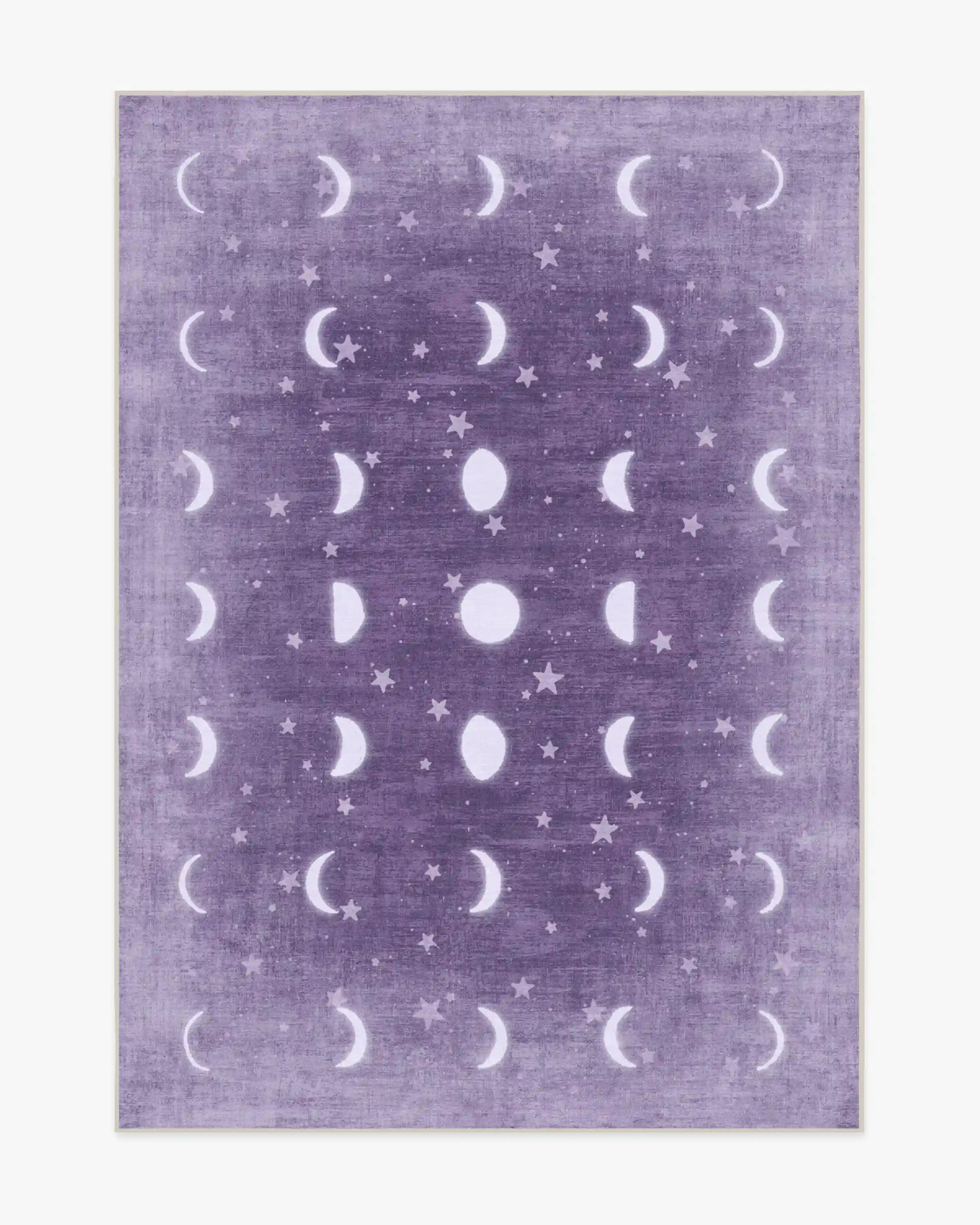 To The Moon And Back Mauve Rug by Humberto Leon