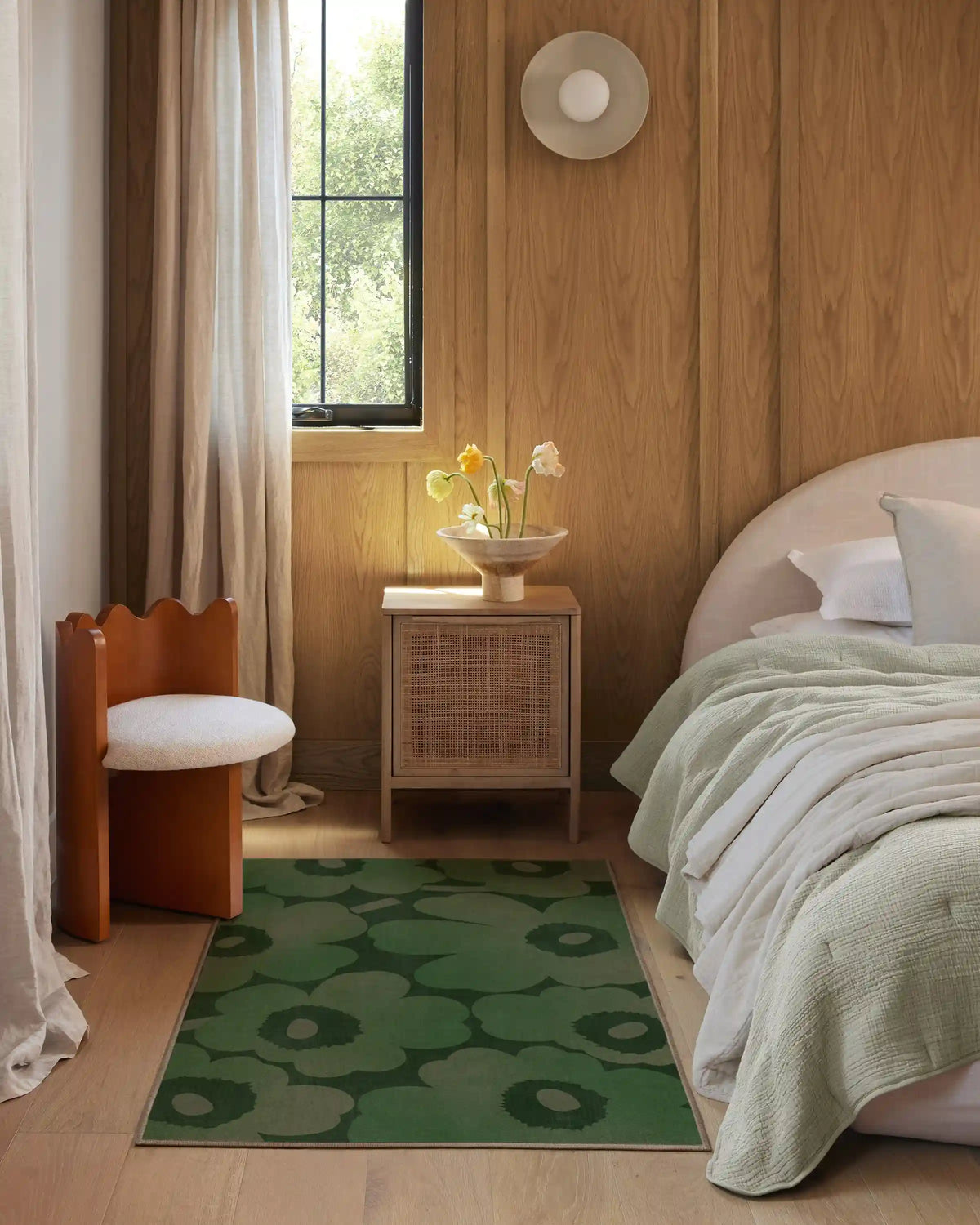 Unikko Green Rug by Marimekko